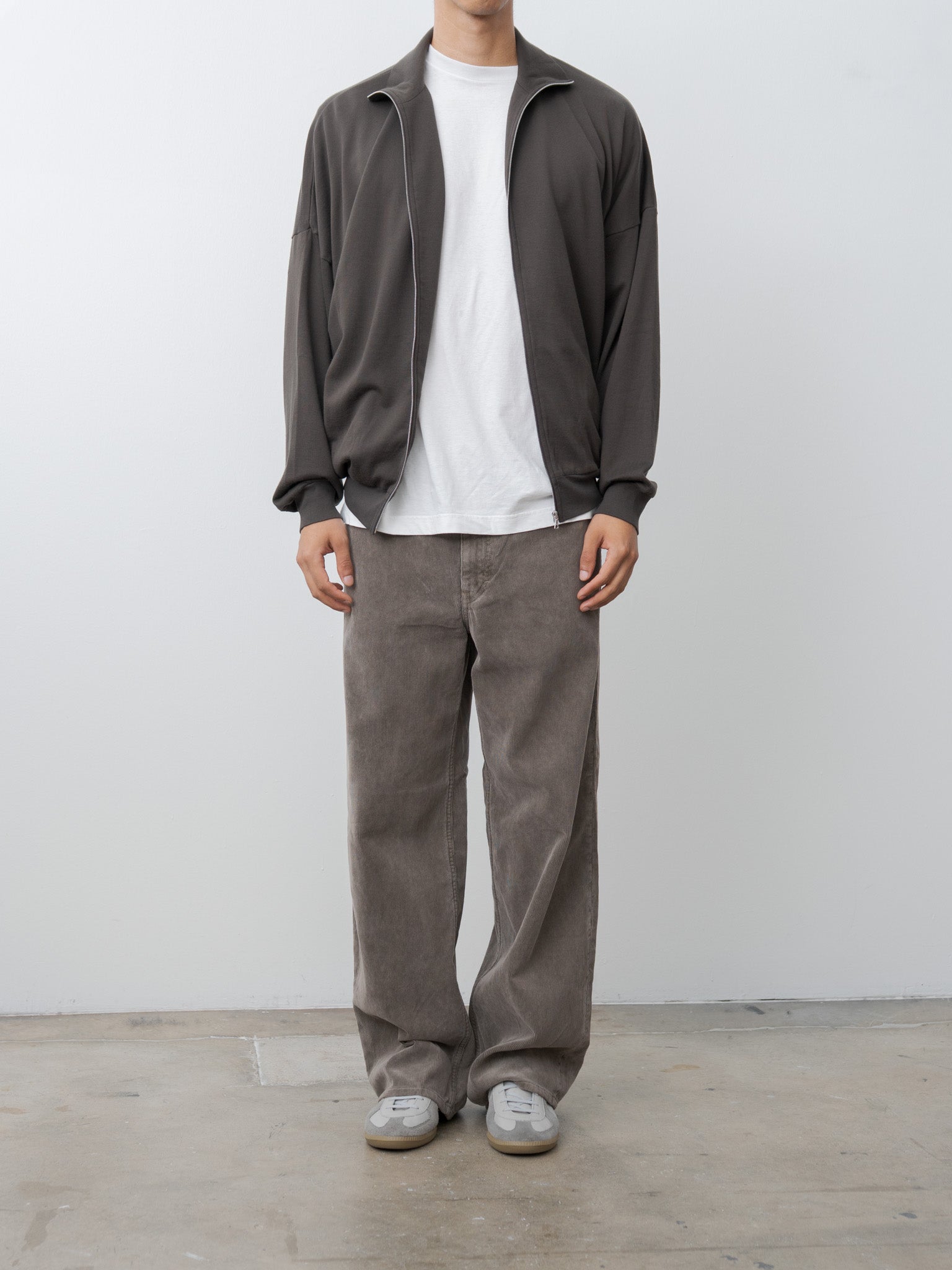 Super High Gauge Sweat Zip Blouson - Dark Brown