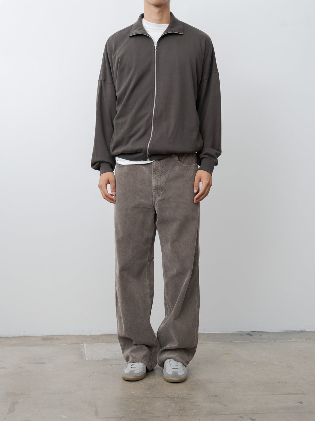 Super High Gauge Sweat Zip Blouson - Dark Brown