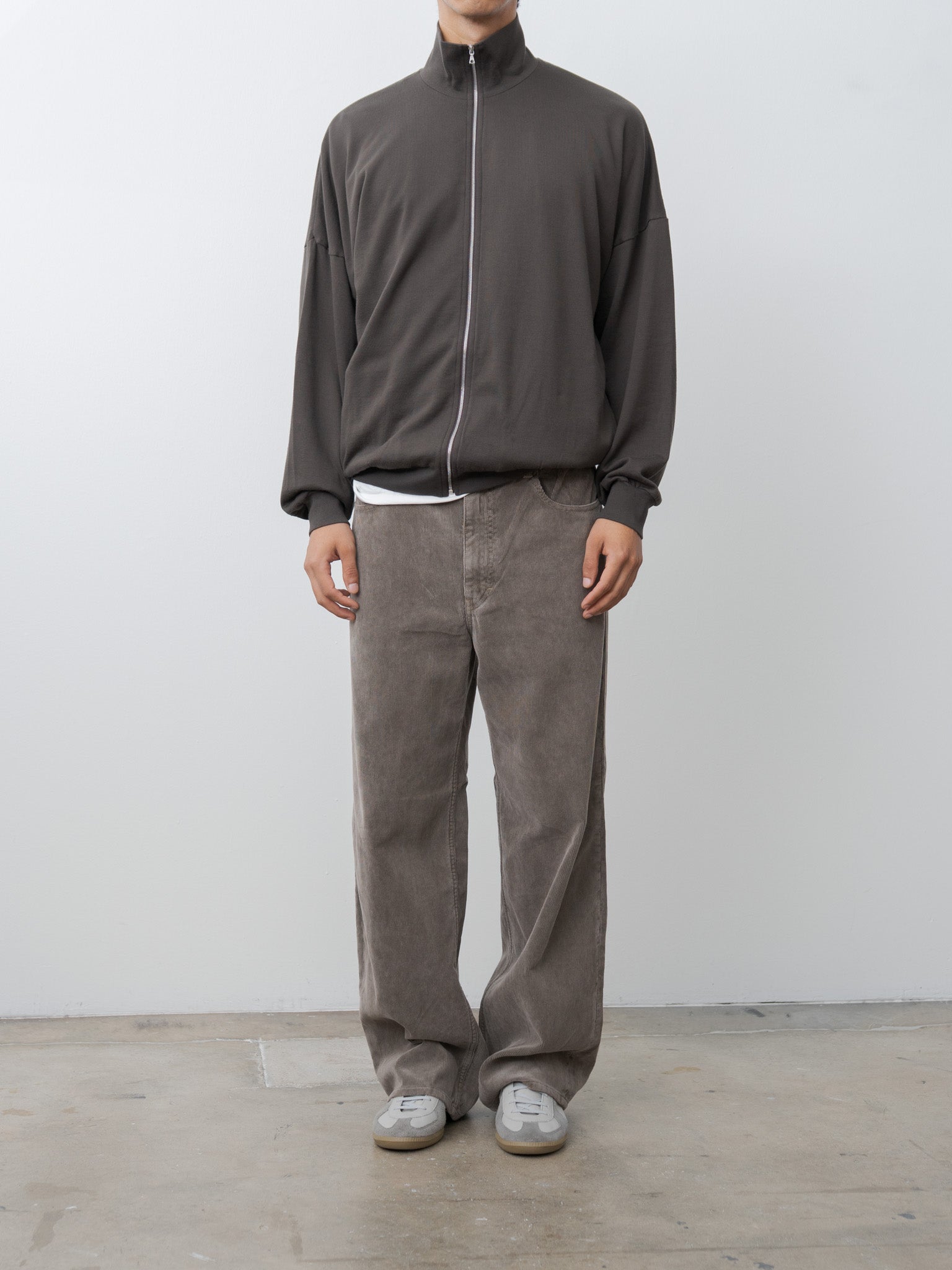 Super High Gauge Sweat Zip Blouson - Dark Brown