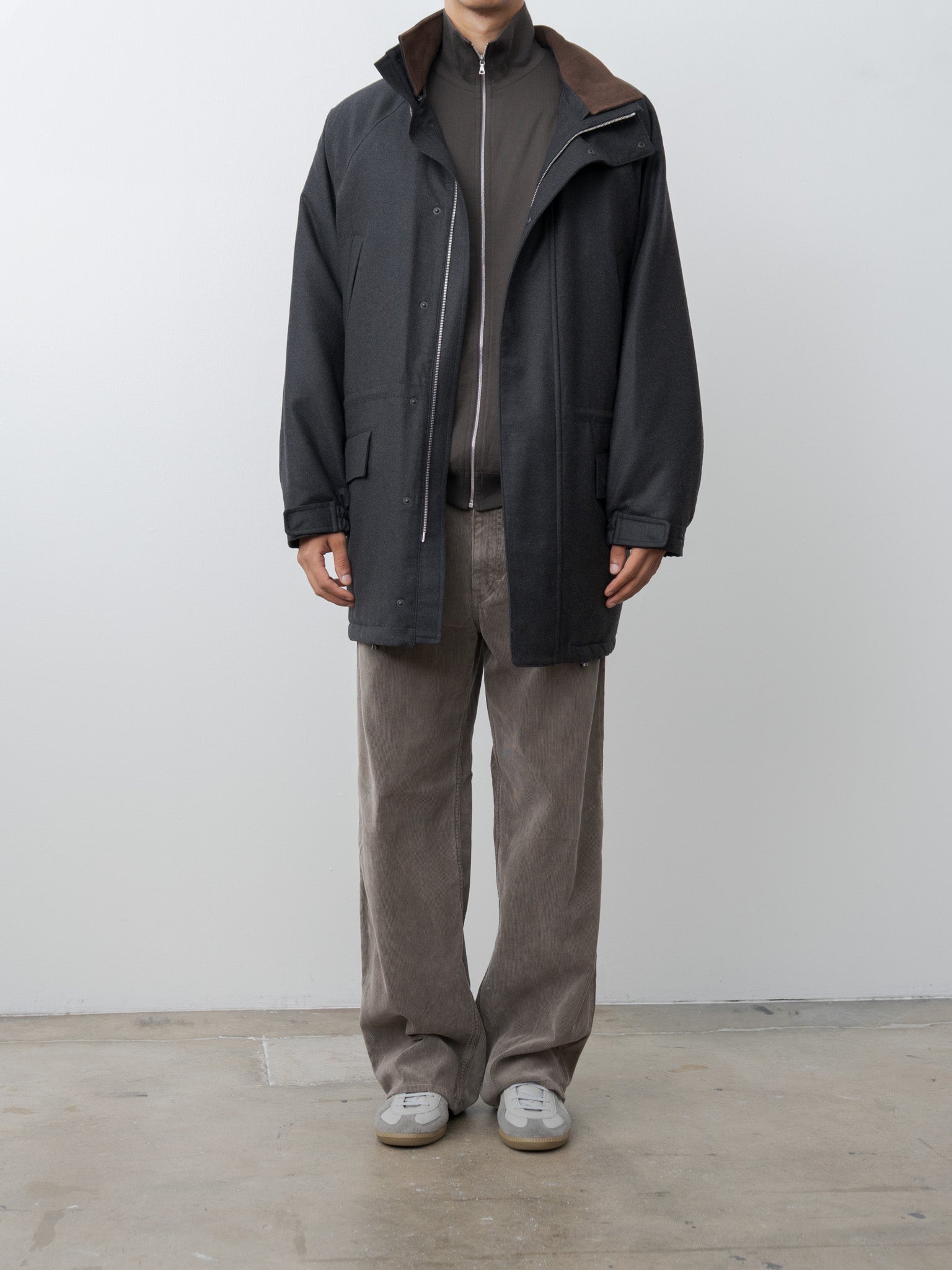 Super High Gauge Sweat Zip Blouson - Dark Brown