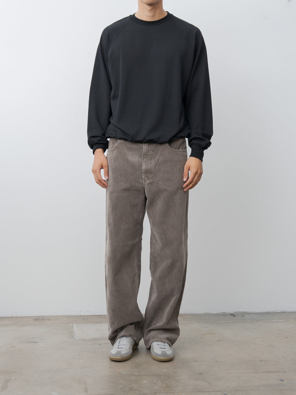 Light Wool Sweat P/O - Black