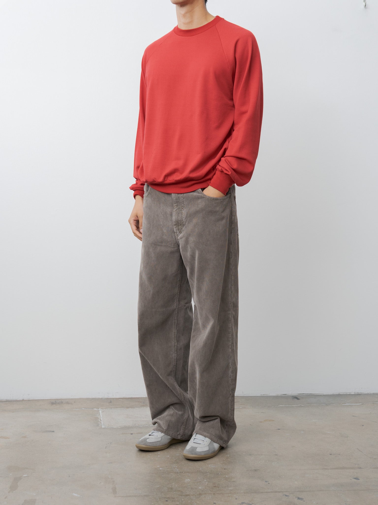 Light Wool Sweat P/O - Red