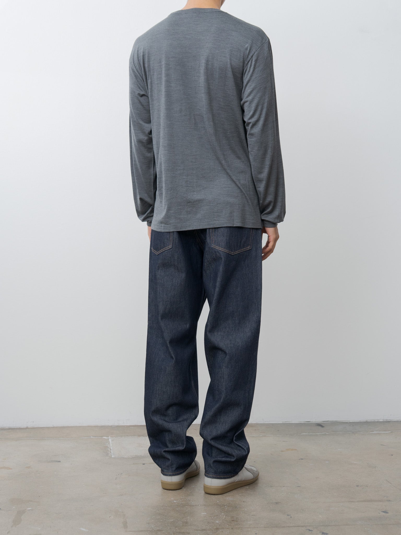 Wool Soft Jersey L/S Tee - Top Charcoal