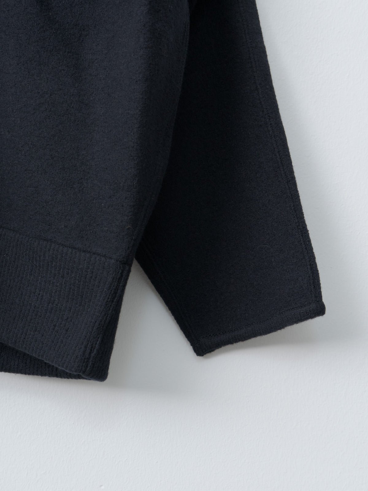 Namu Shop - ssstein Extra Fine Wool Knit Tucked Cardigan Coatigan - Black