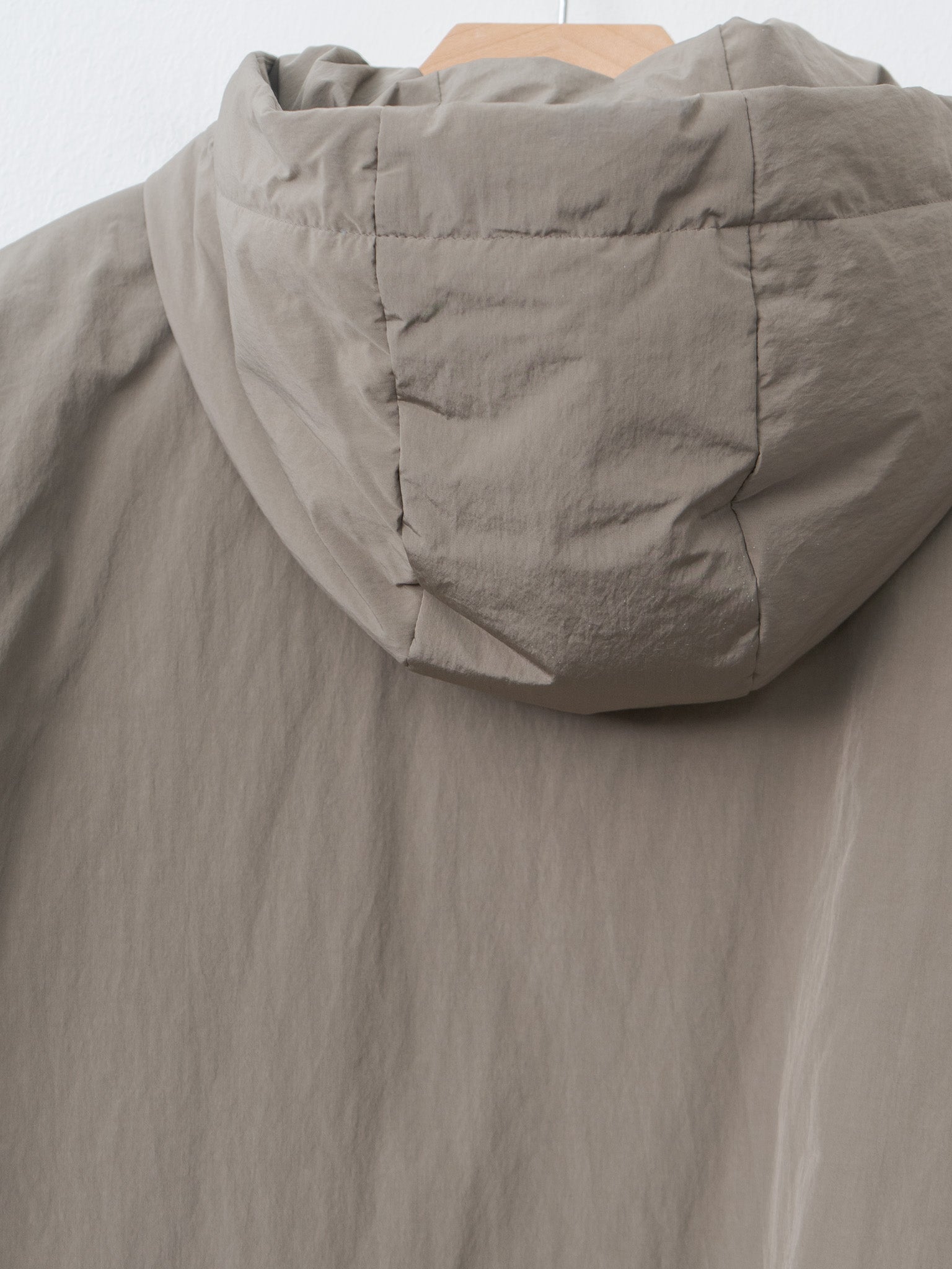 Oversized Padded Hoodie Coat - Taupe