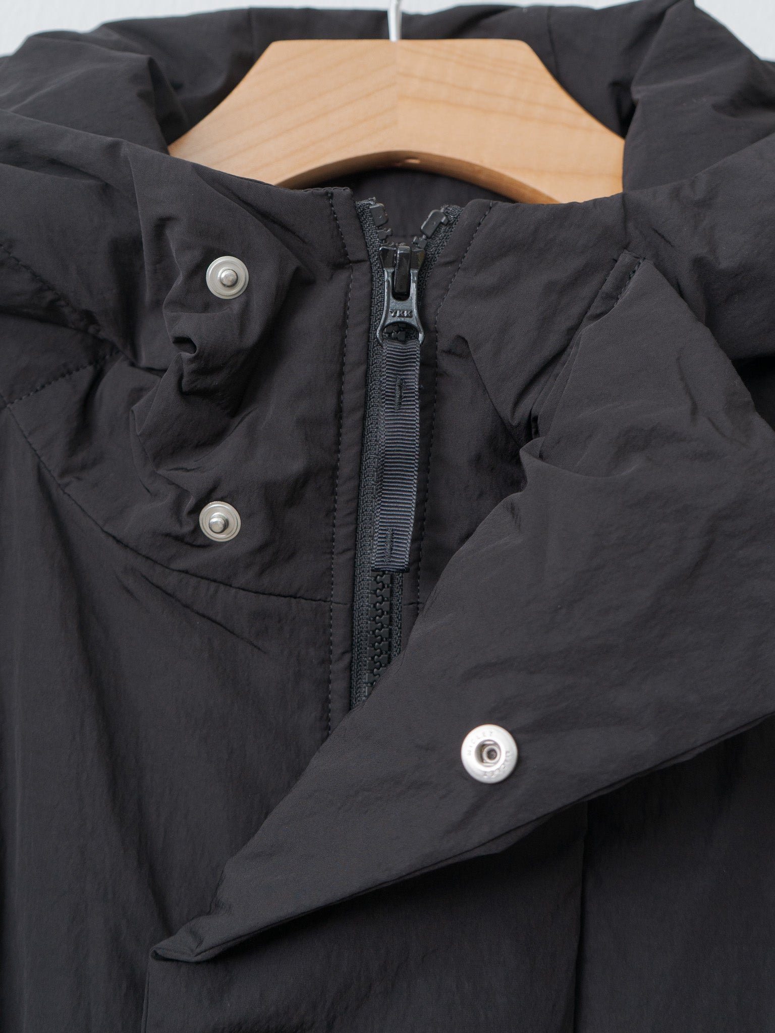 Oversized Padded Hoodie Coat - Black