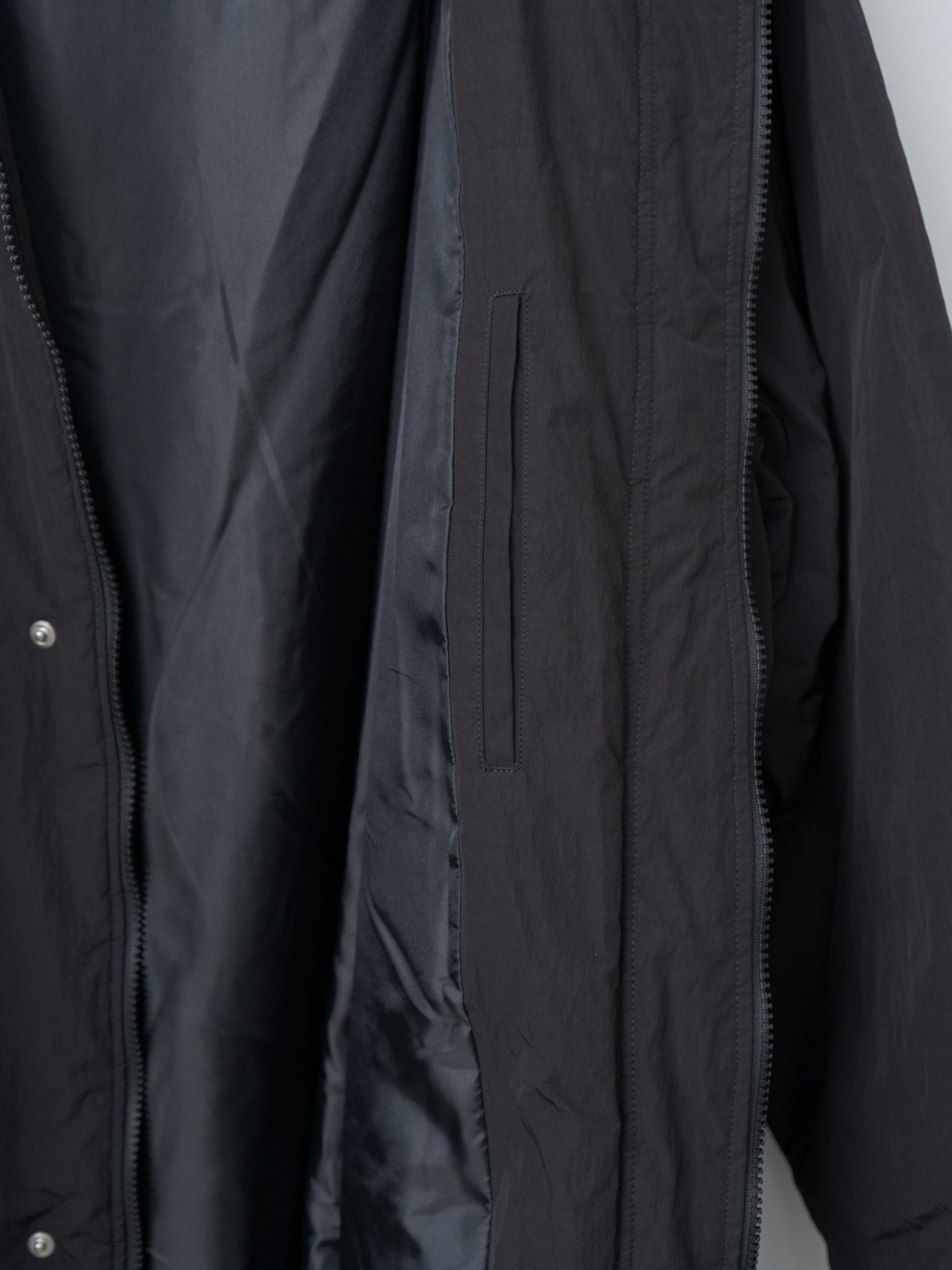 Oversized Padded Hoodie Coat - Black