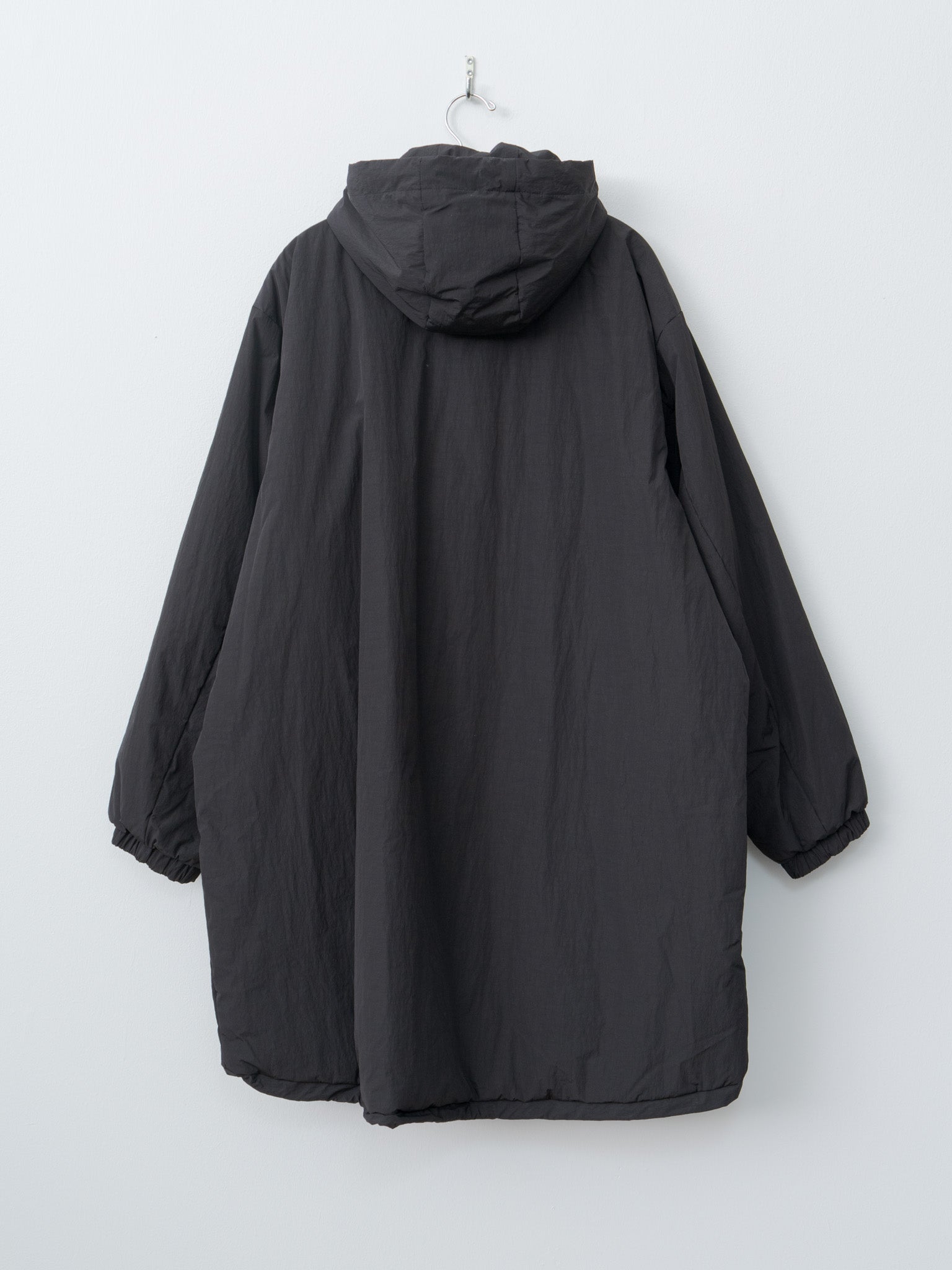 Oversized Padded Hoodie Coat - Black