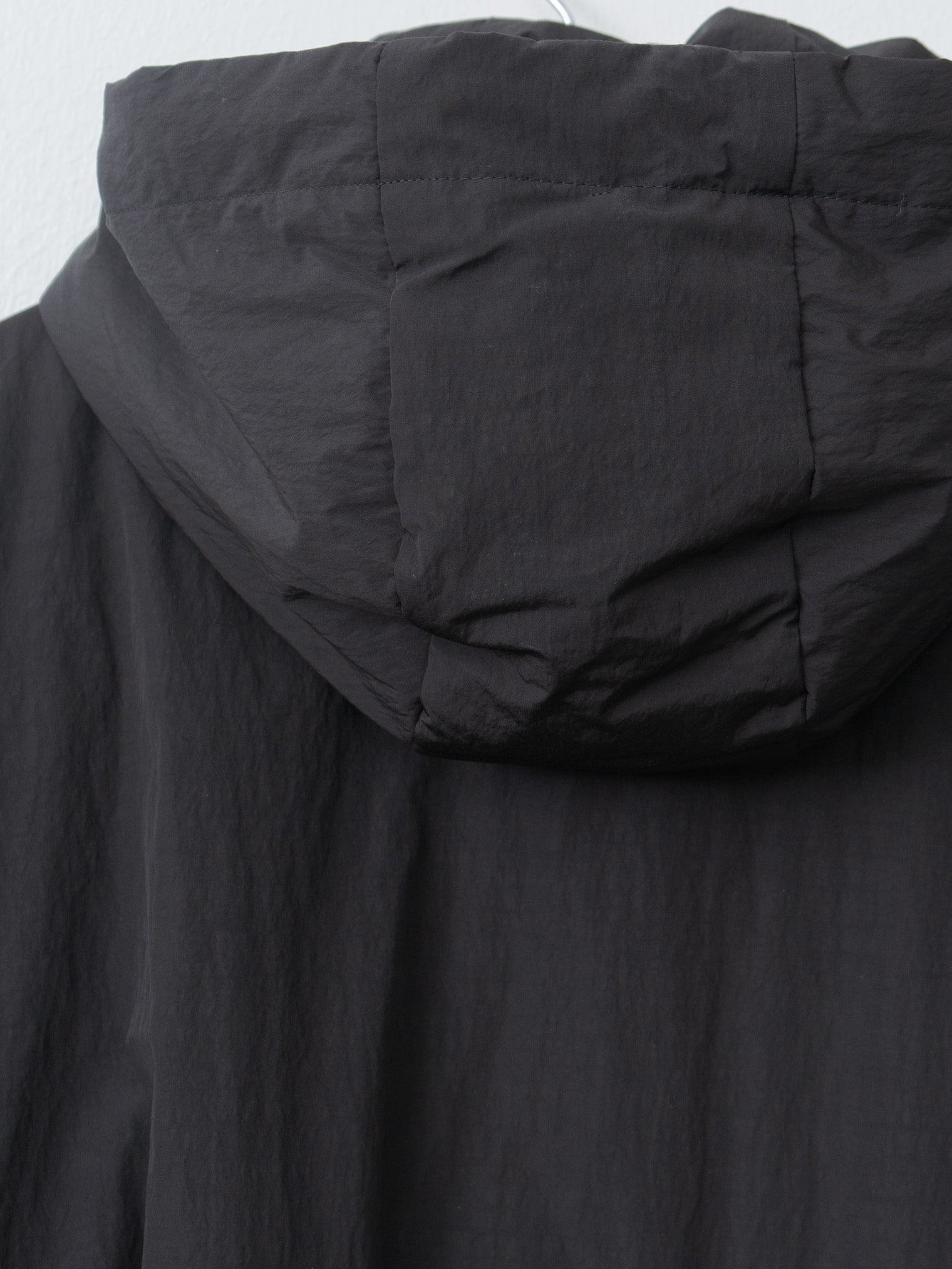 Oversized Padded Hoodie Coat - Black