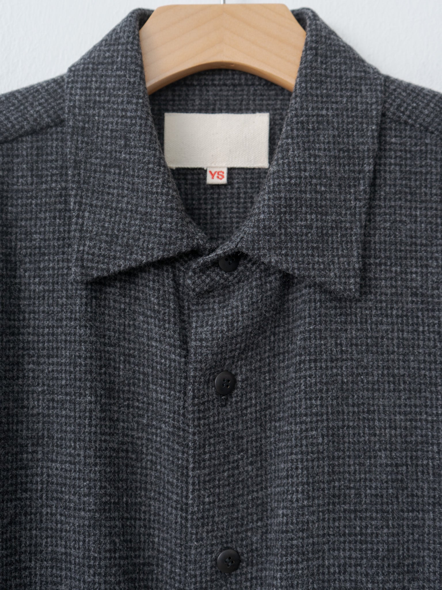 Wool/Cash Shirt Jacket - Houndstooth