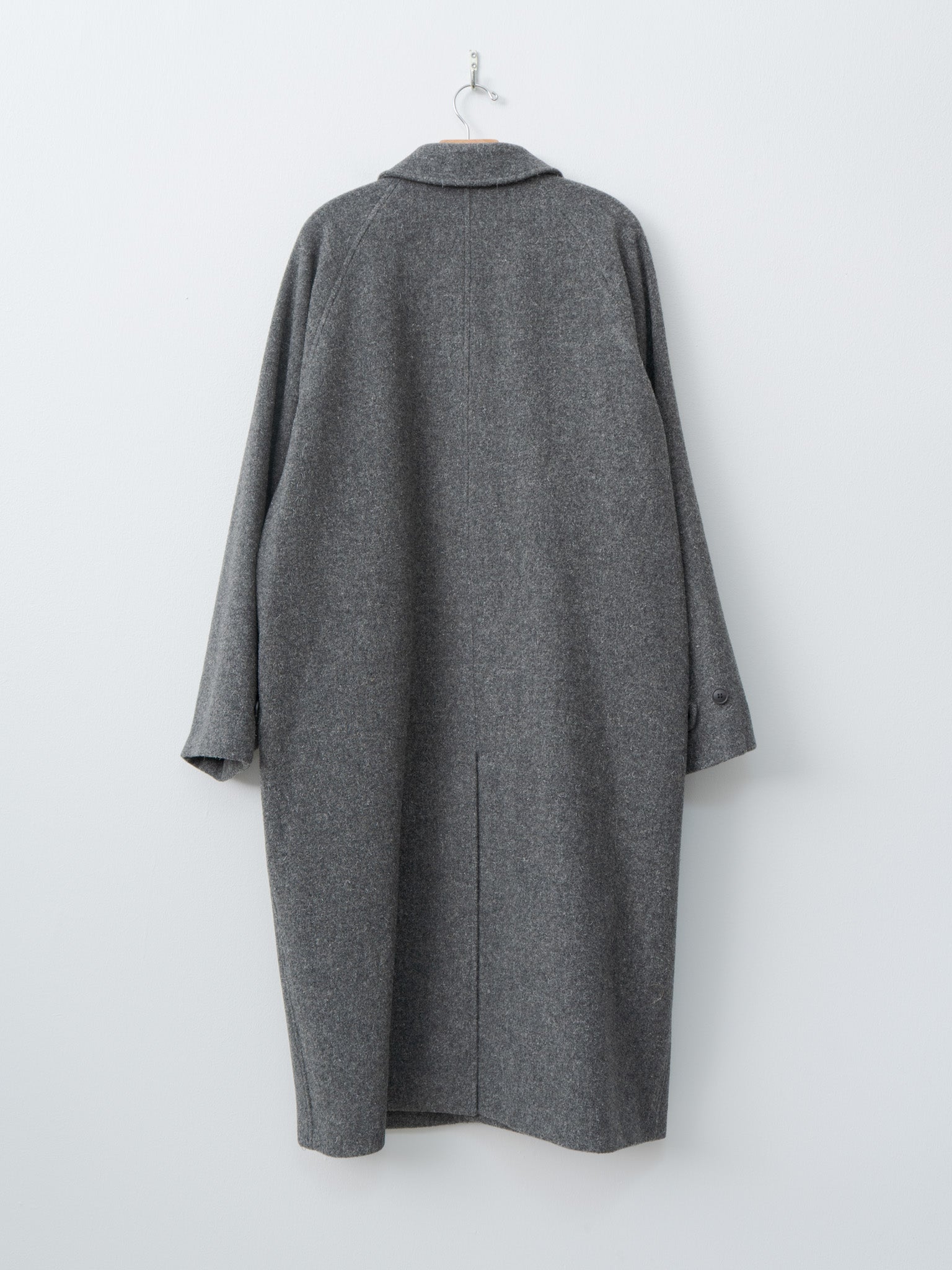Kemp Melton Wool Bal Collar Coat - Charcoal Gray