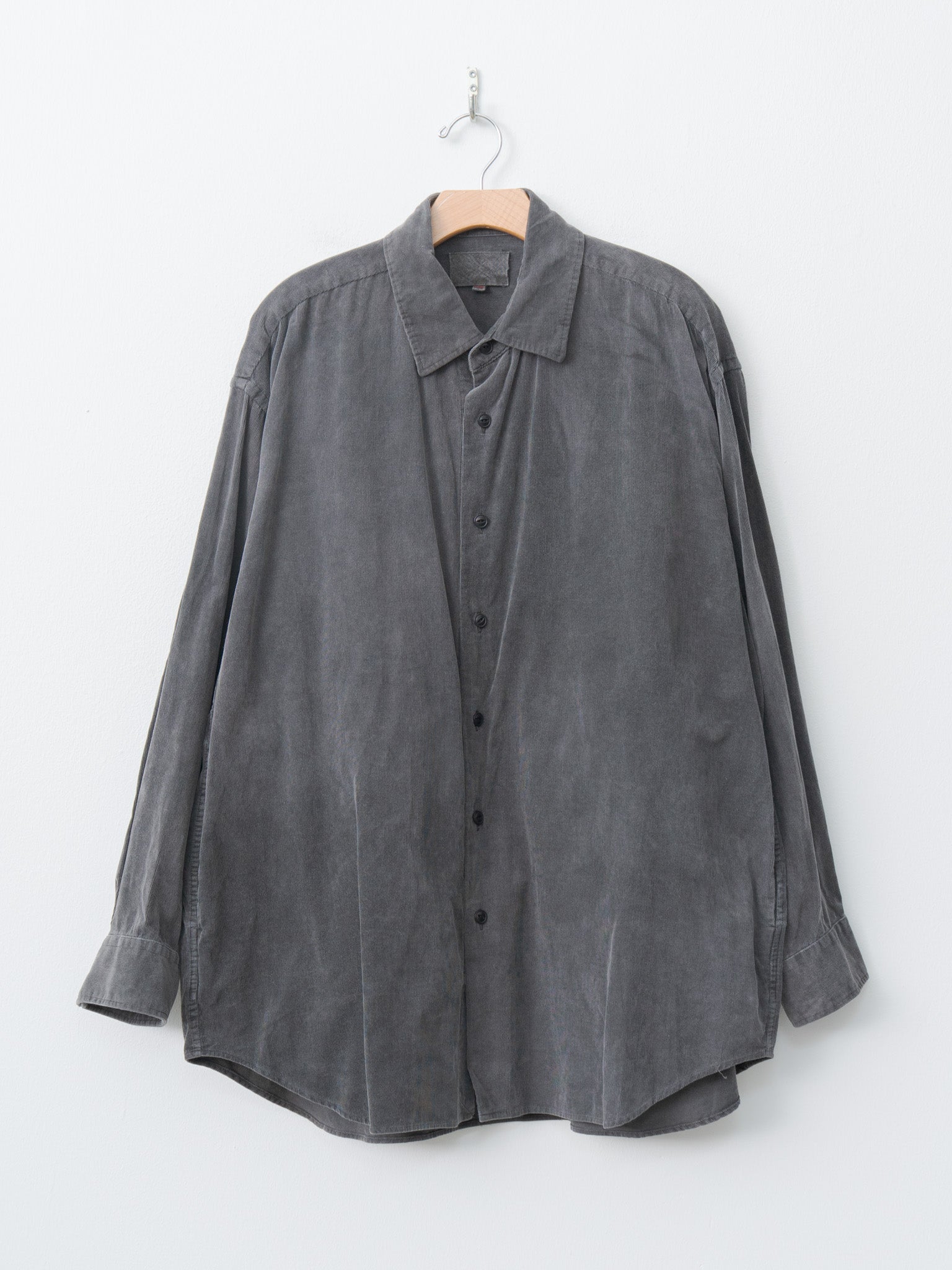 Micro Corduroy Shirt Jacket - Sumi Ink