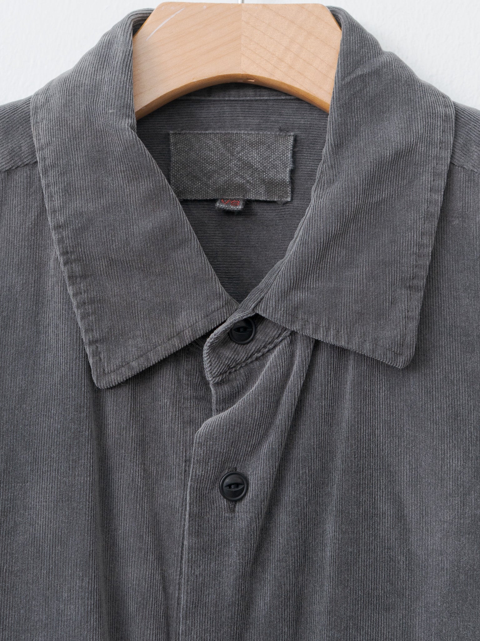 Micro Corduroy Shirt Jacket - Sumi Ink
