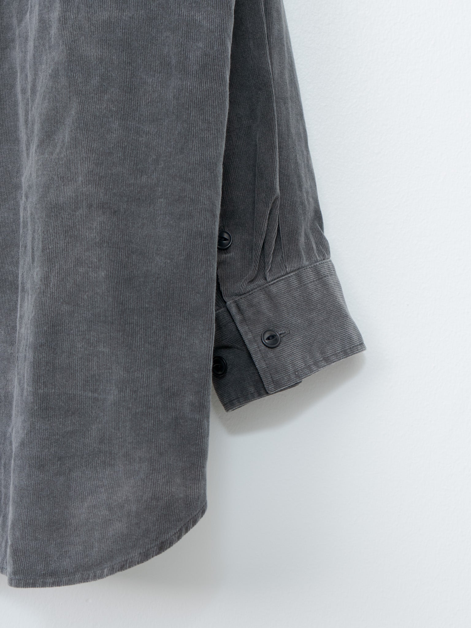 Micro Corduroy Shirt Jacket - Sumi Ink