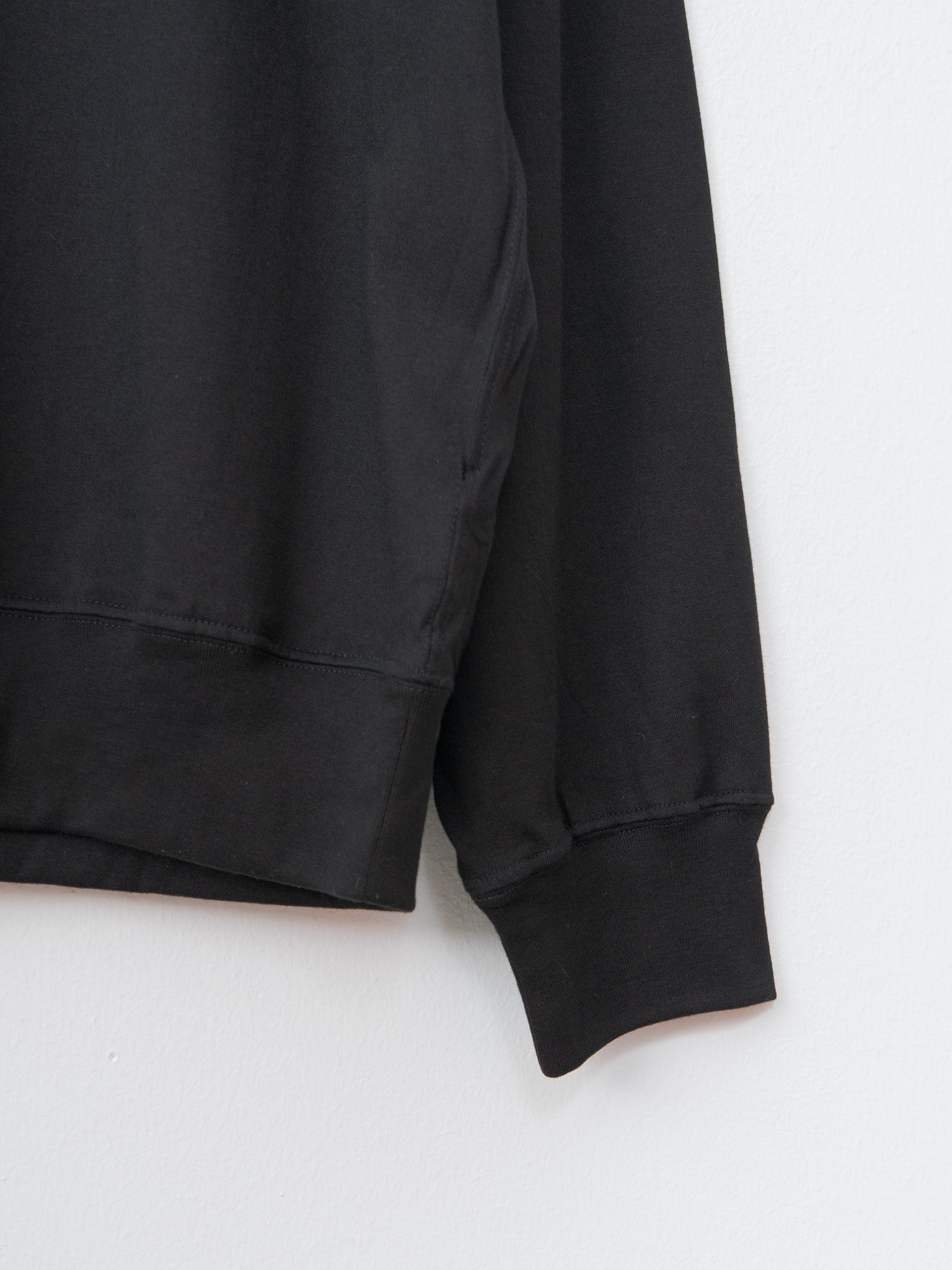 Silk Cotton L/S Pullover - Black
