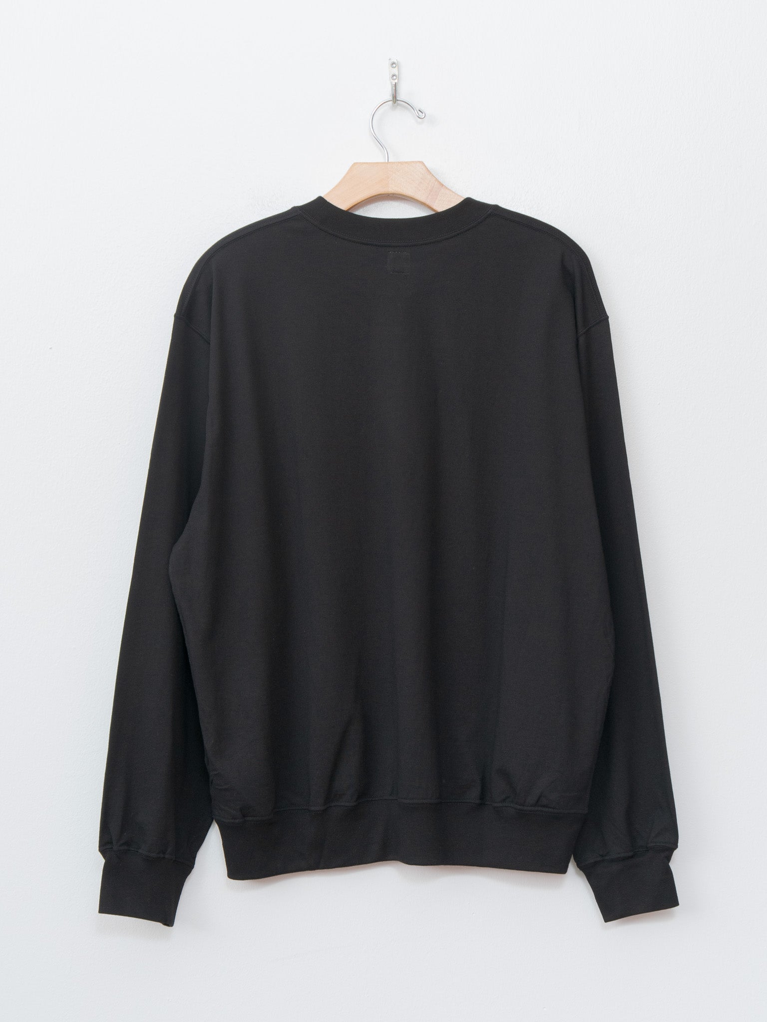 Silk Cotton L/S Pullover - Black