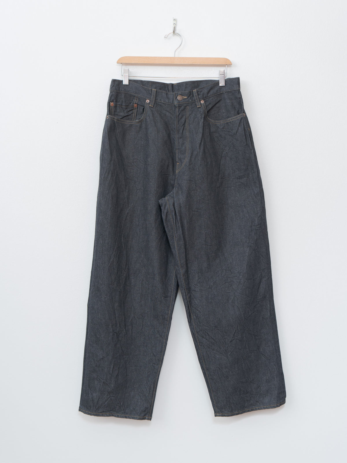 Namu Shop - Blurhms 13.5oz Denim Pants Wide - Sulfur Black
