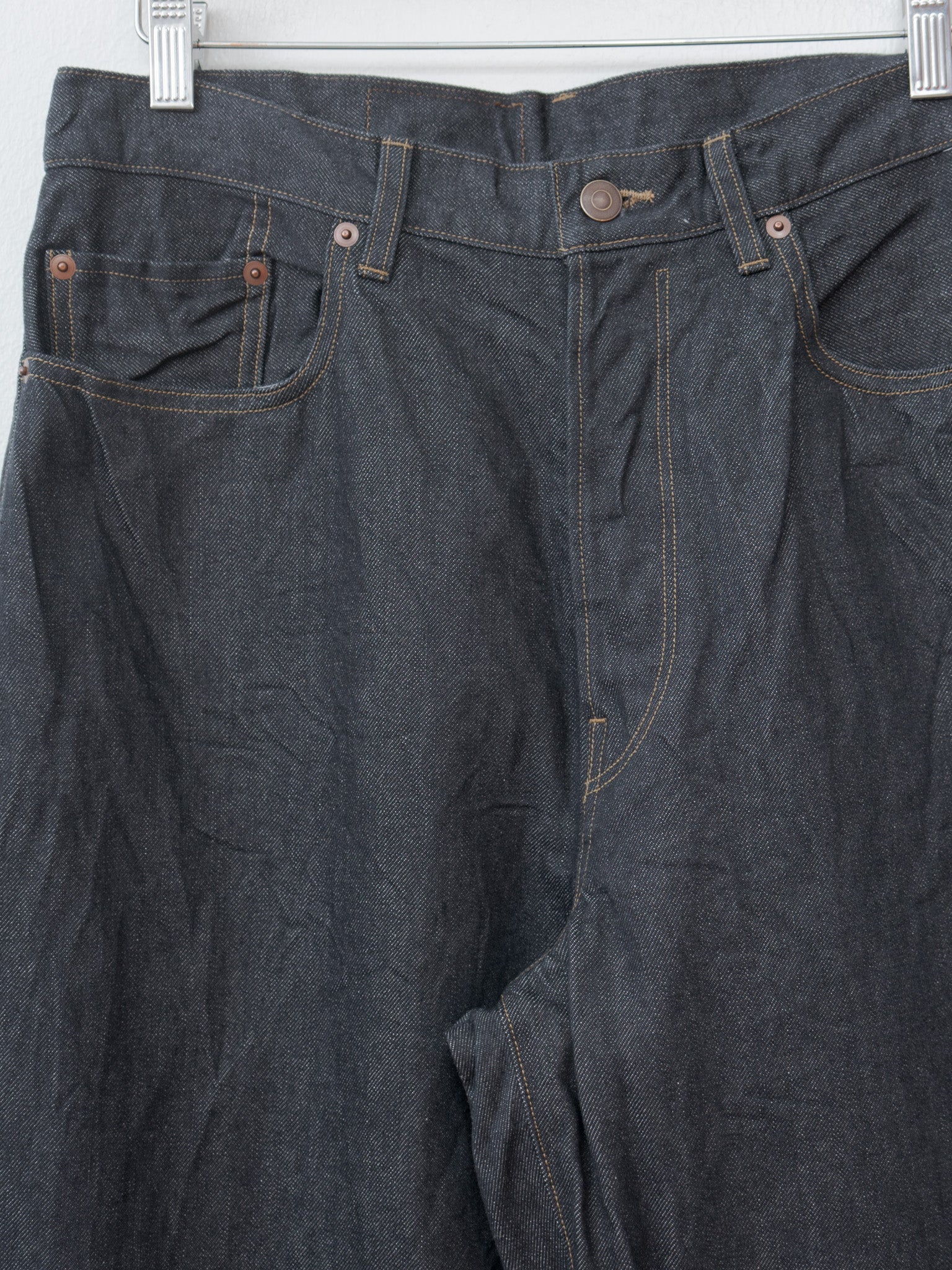 13.5oz Denim Pants Wide - Sulfur Black