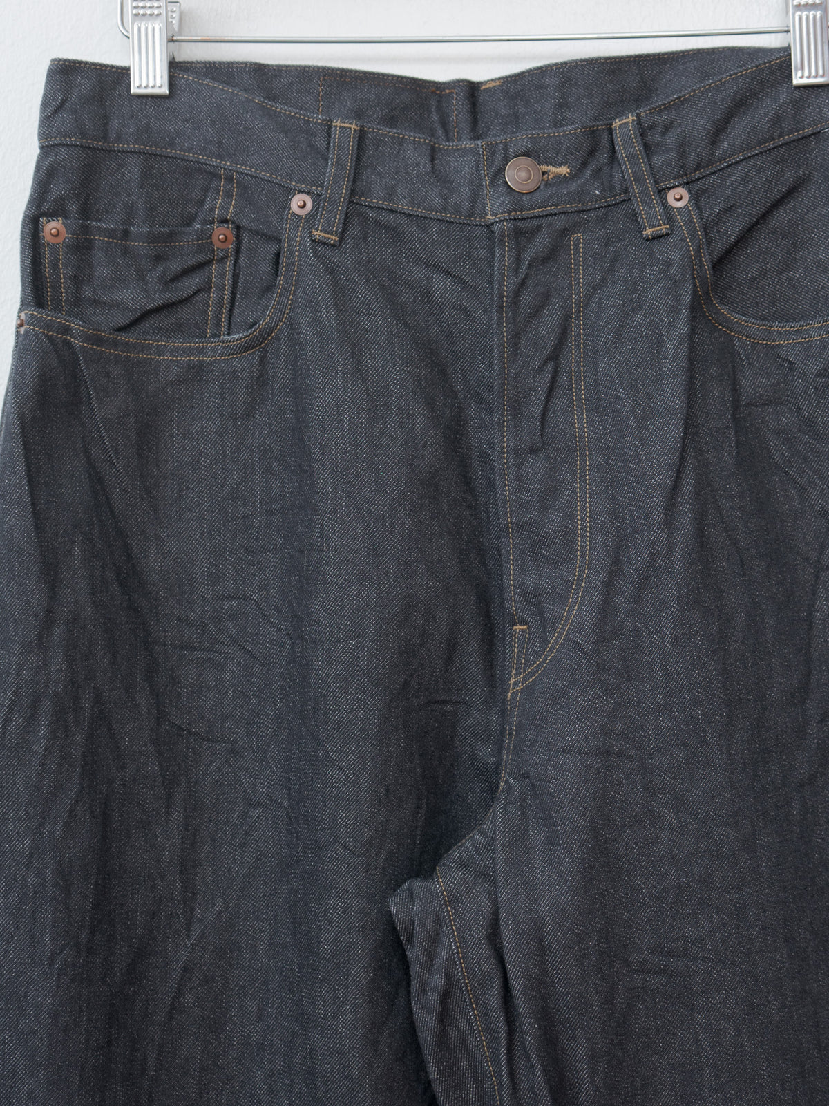 Namu Shop - Blurhms 13.5oz Denim Pants Wide - Sulfur Black