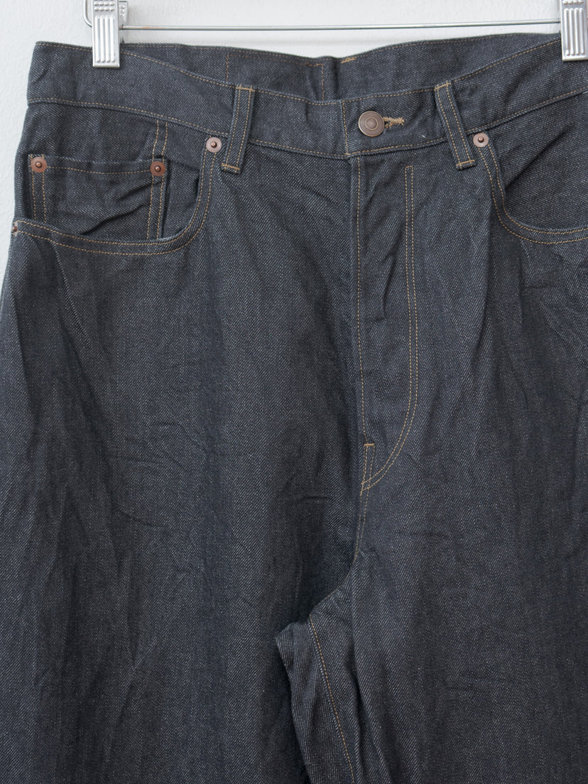 Namu Shop - Blurhms 13.5oz Denim Pants Wide - Sulfur Black