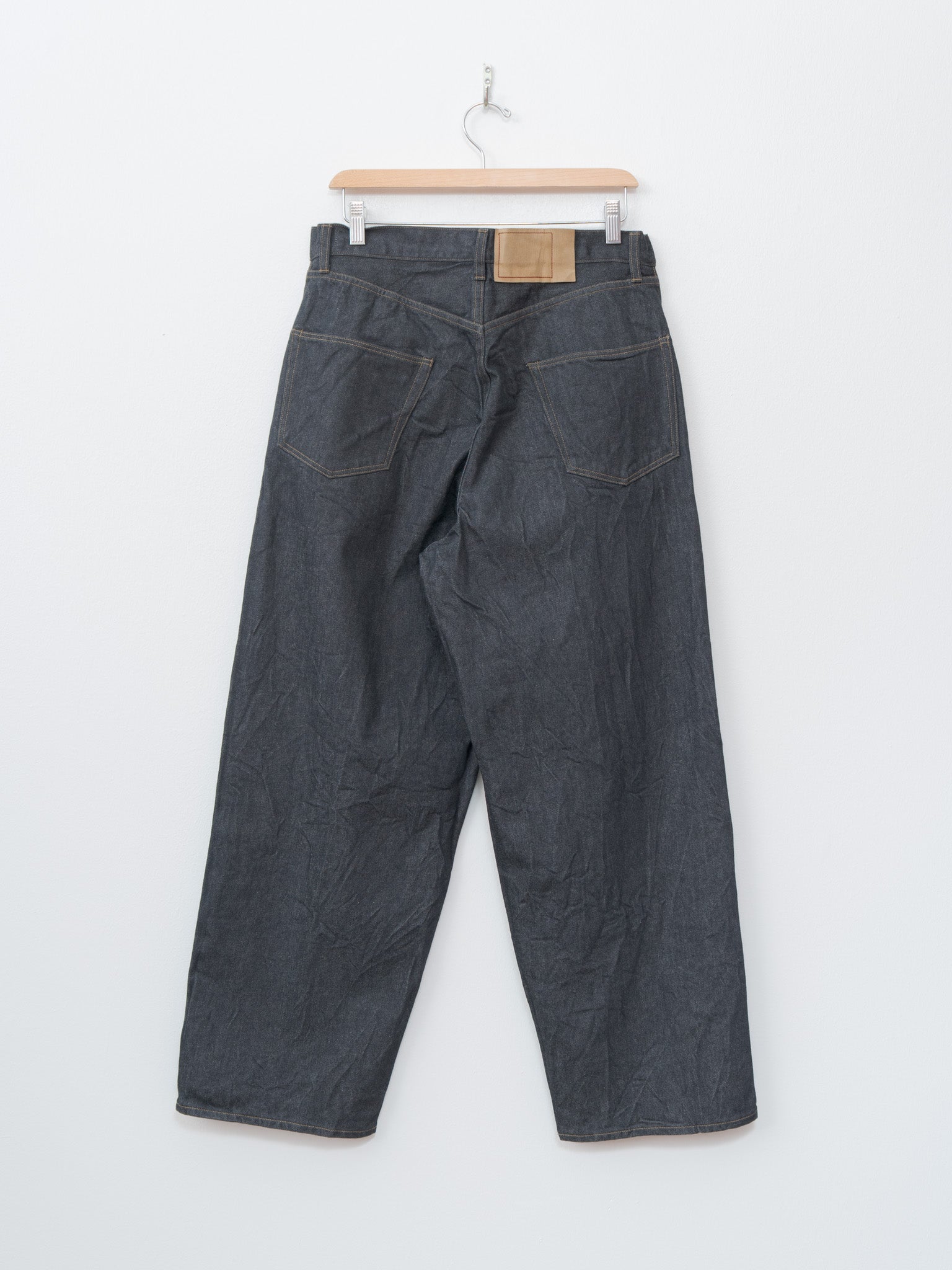 13.5oz Denim Pants Wide - Sulfur Black
