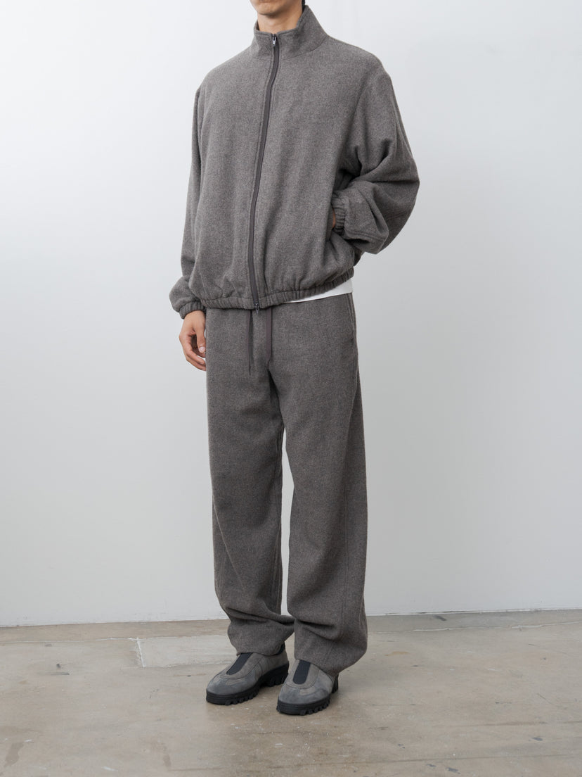 Namu Shop - ssstein Wool Cashmere Fleece Zip Blouson - Grey Brown