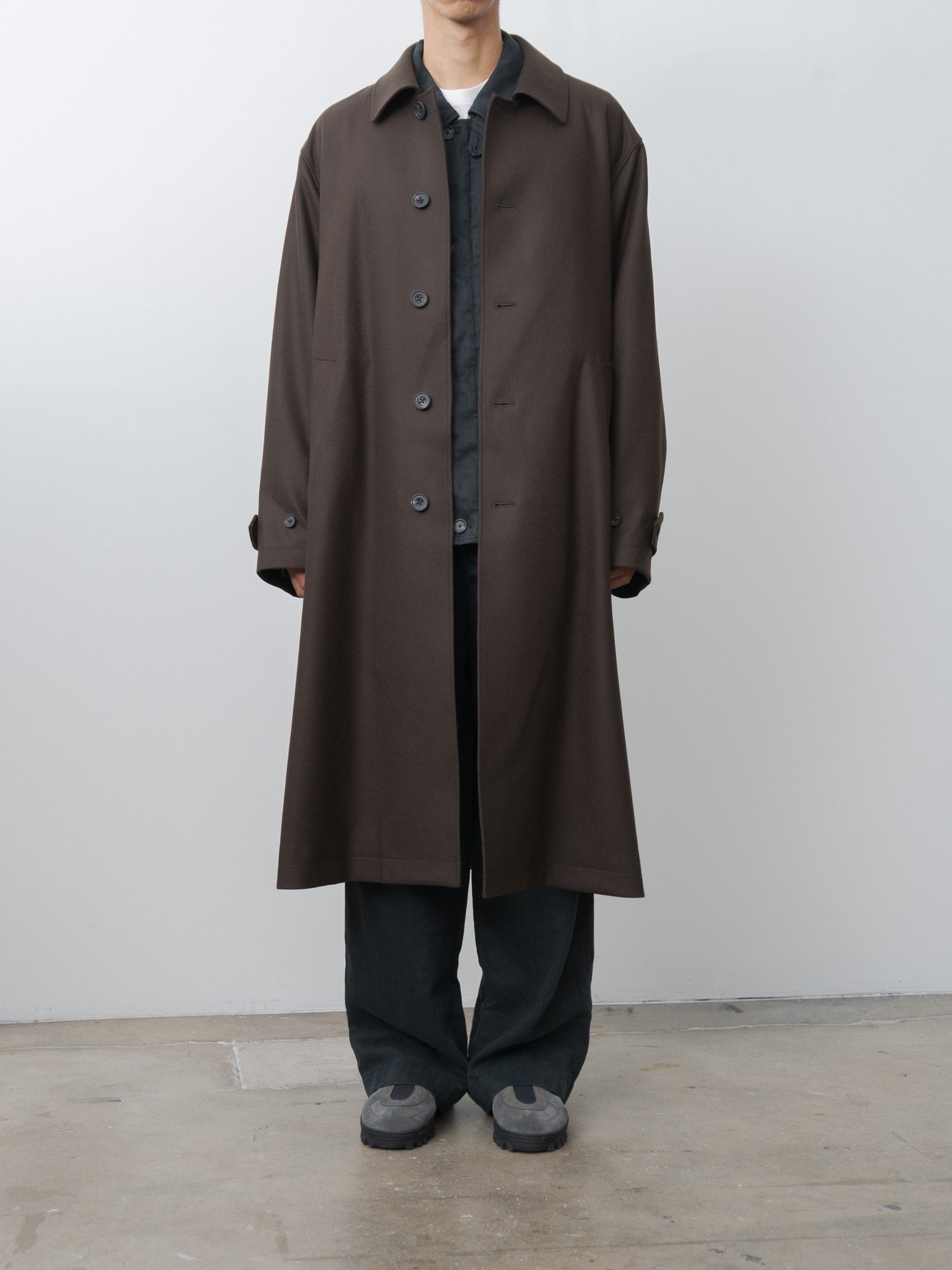 Oversized Investigated Coat - Gray Brown