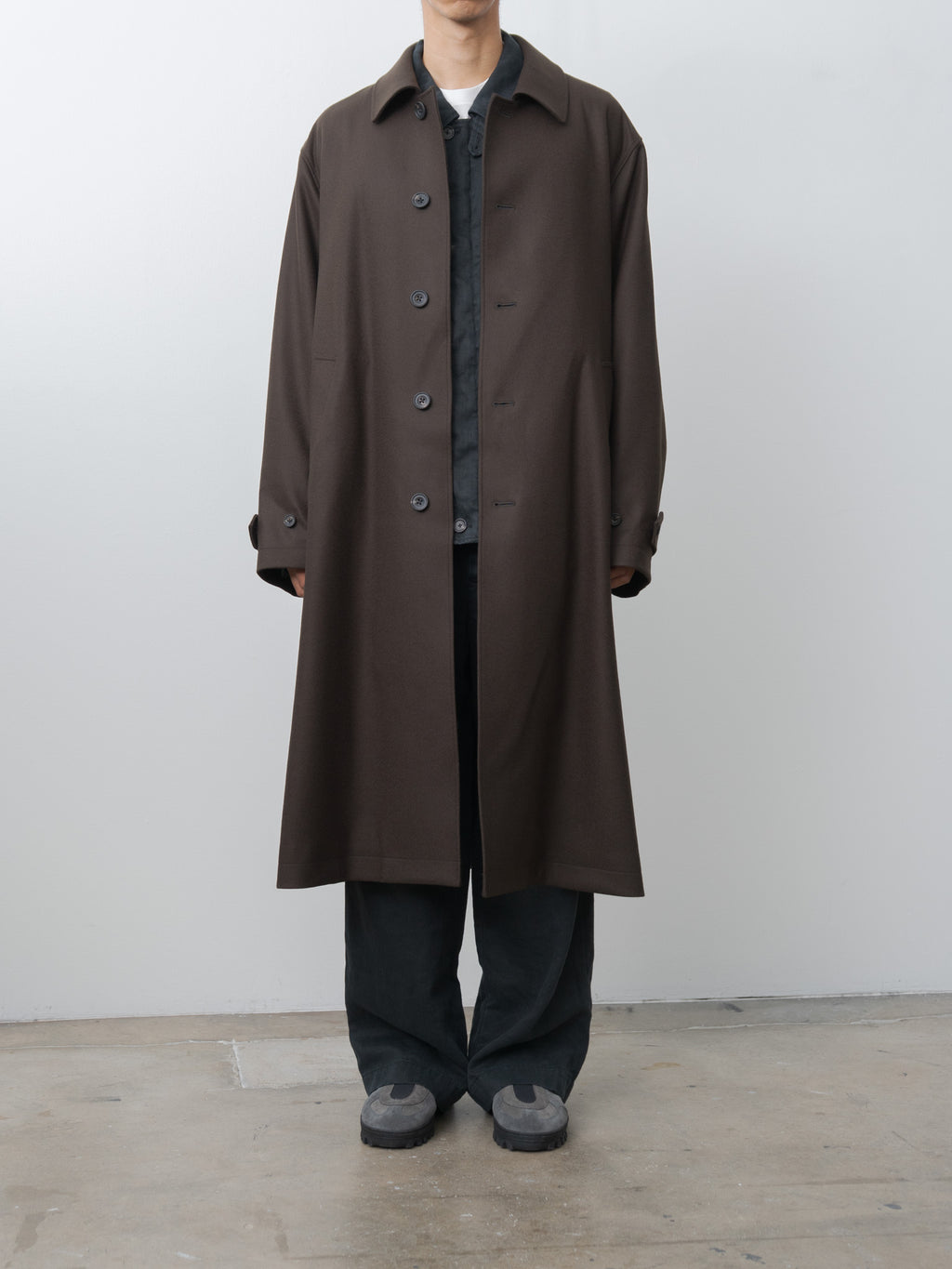 Oversized Investigated Coat - Gray Brown