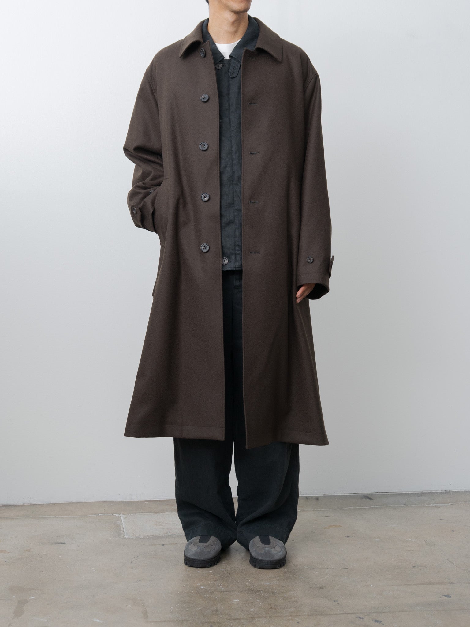 Oversized Investigated Coat - Gray Brown