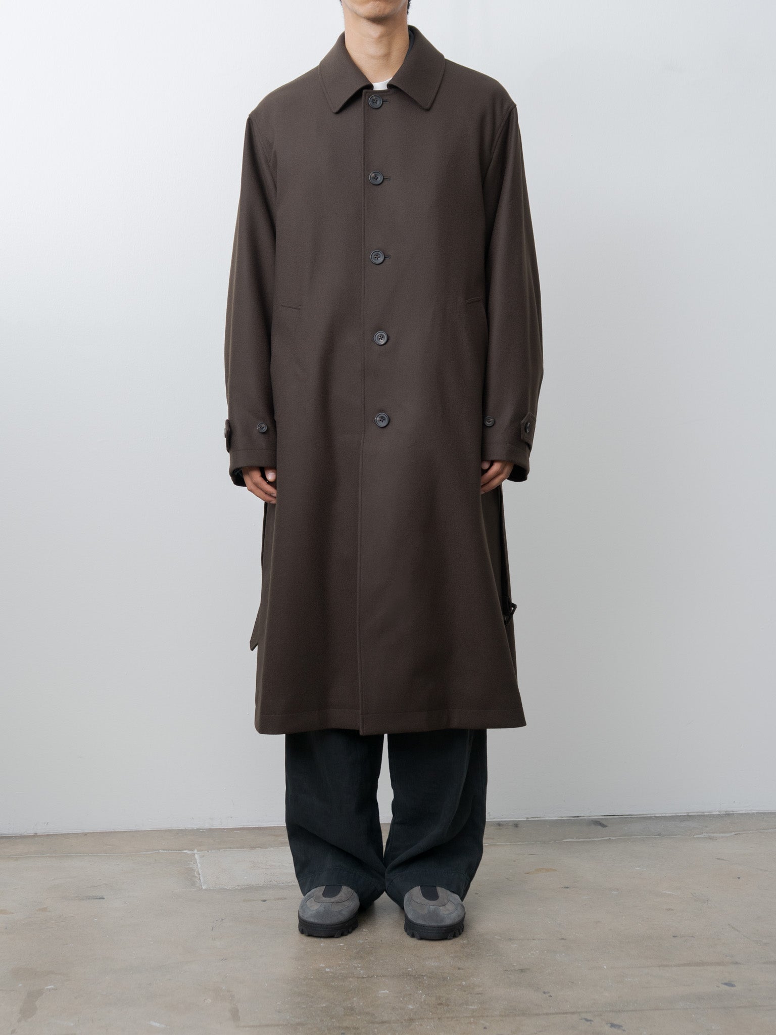 Oversized Investigated Coat - Gray Brown