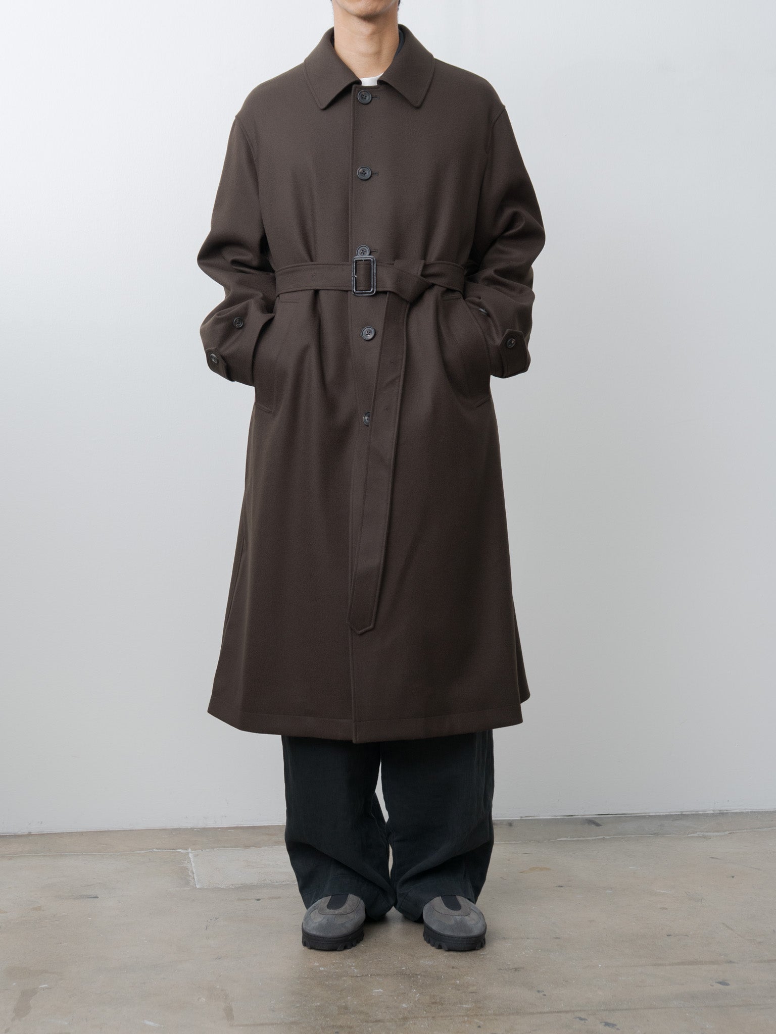 Oversized Investigated Coat - Gray Brown