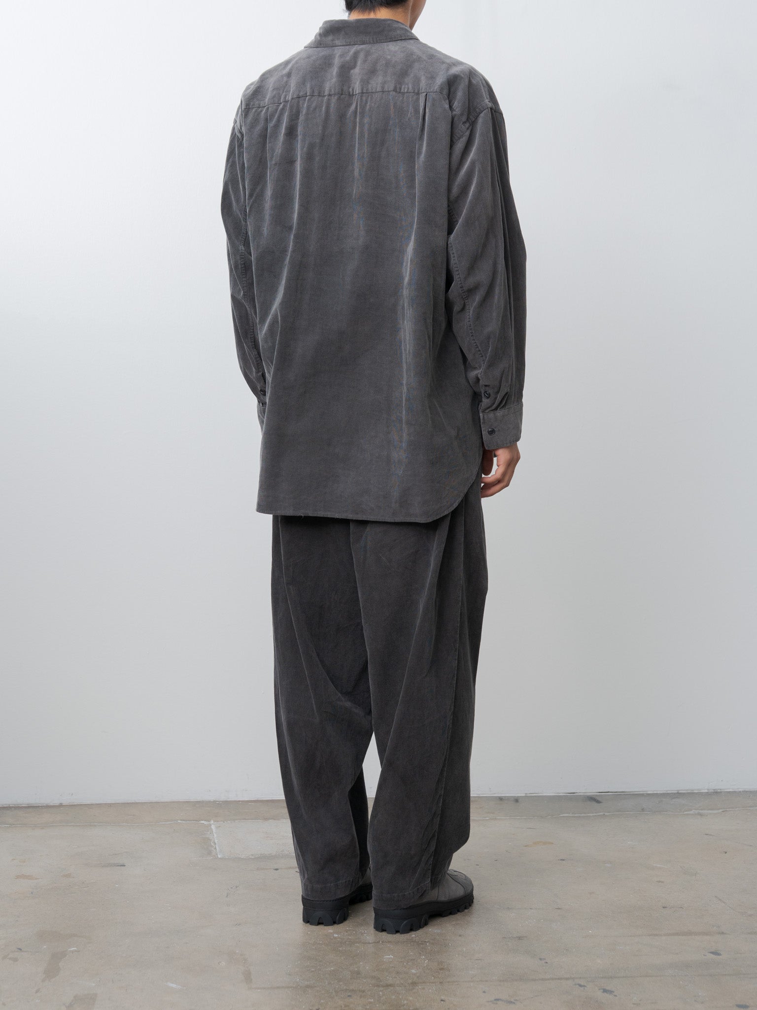 Micro Corduroy Shirt Jacket - Sumi Ink