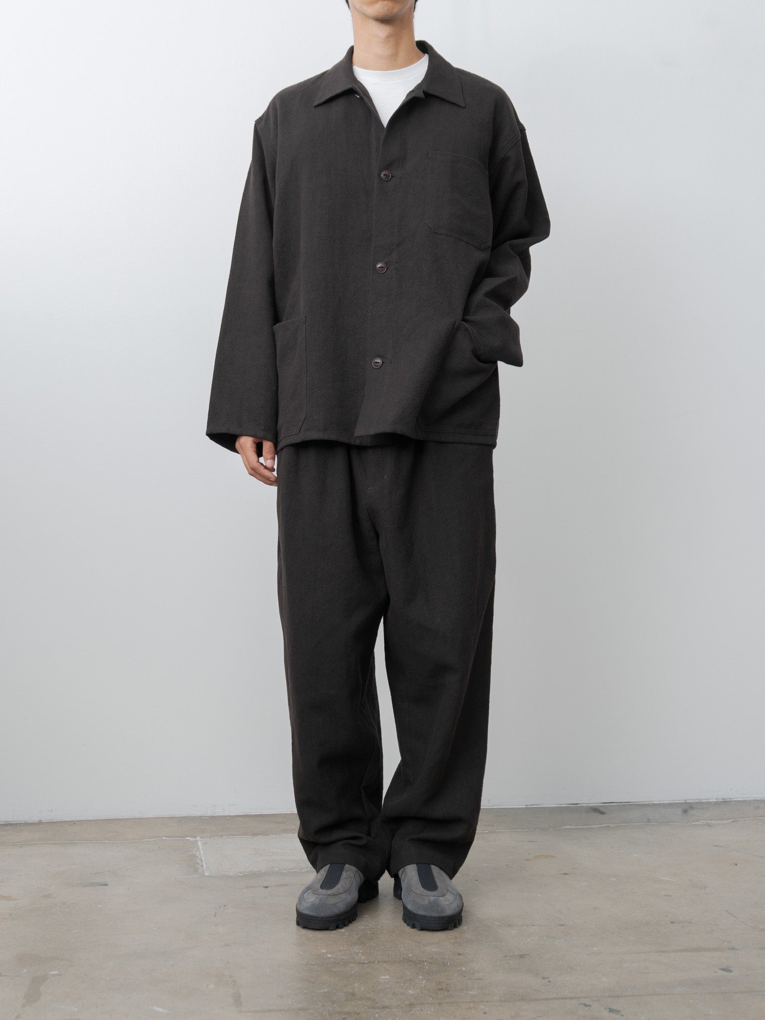 Max High Count Hemp Wide Easy Pants - Brown