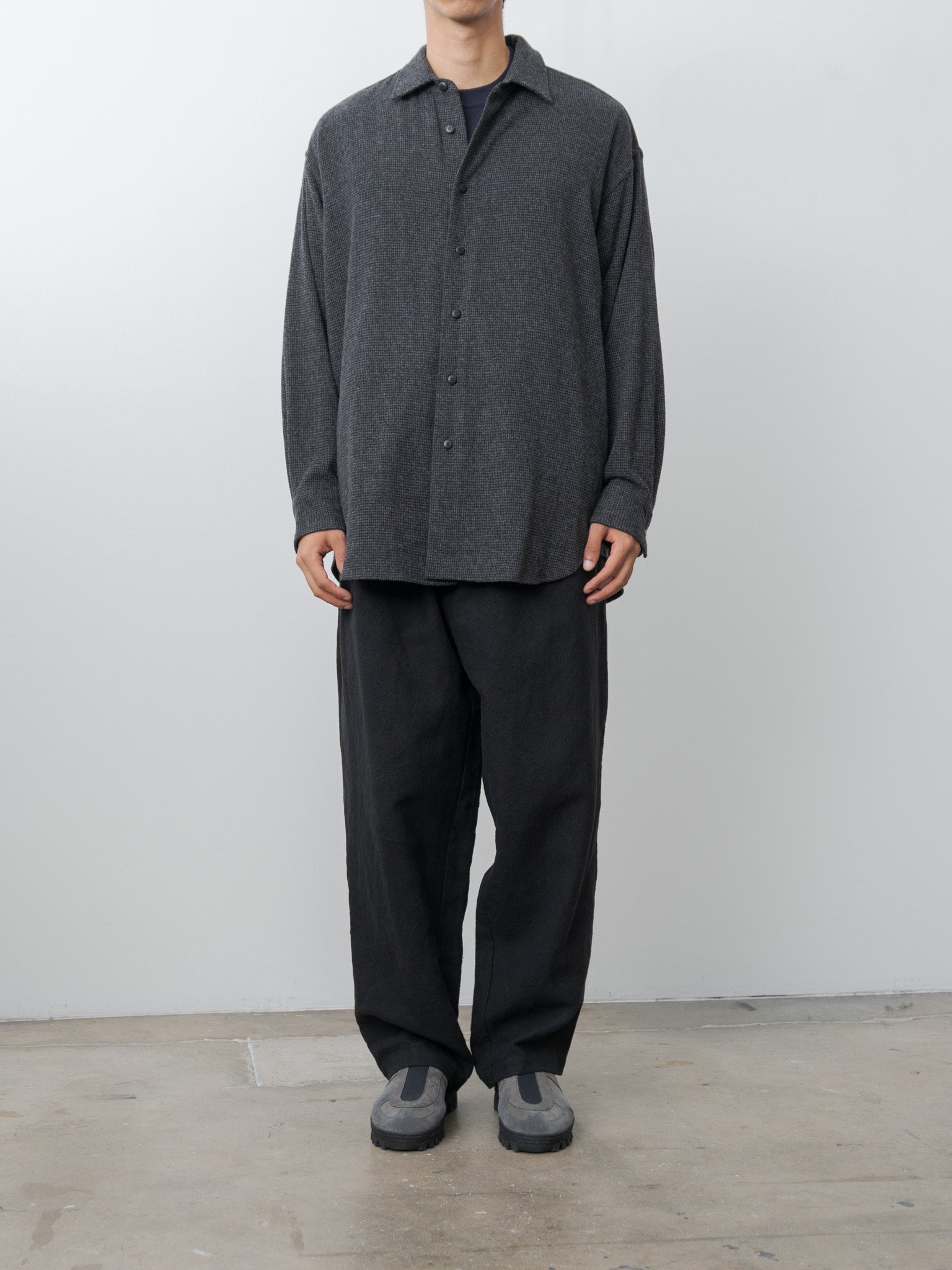 Wool/Cash Shirt Jacket - Houndstooth
