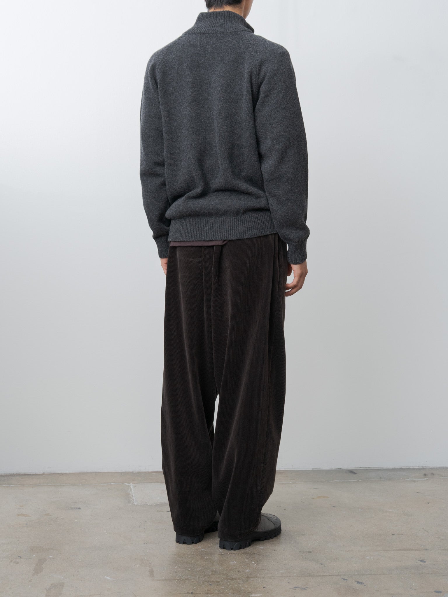 Corduroy Wide Easy Pants - Brown