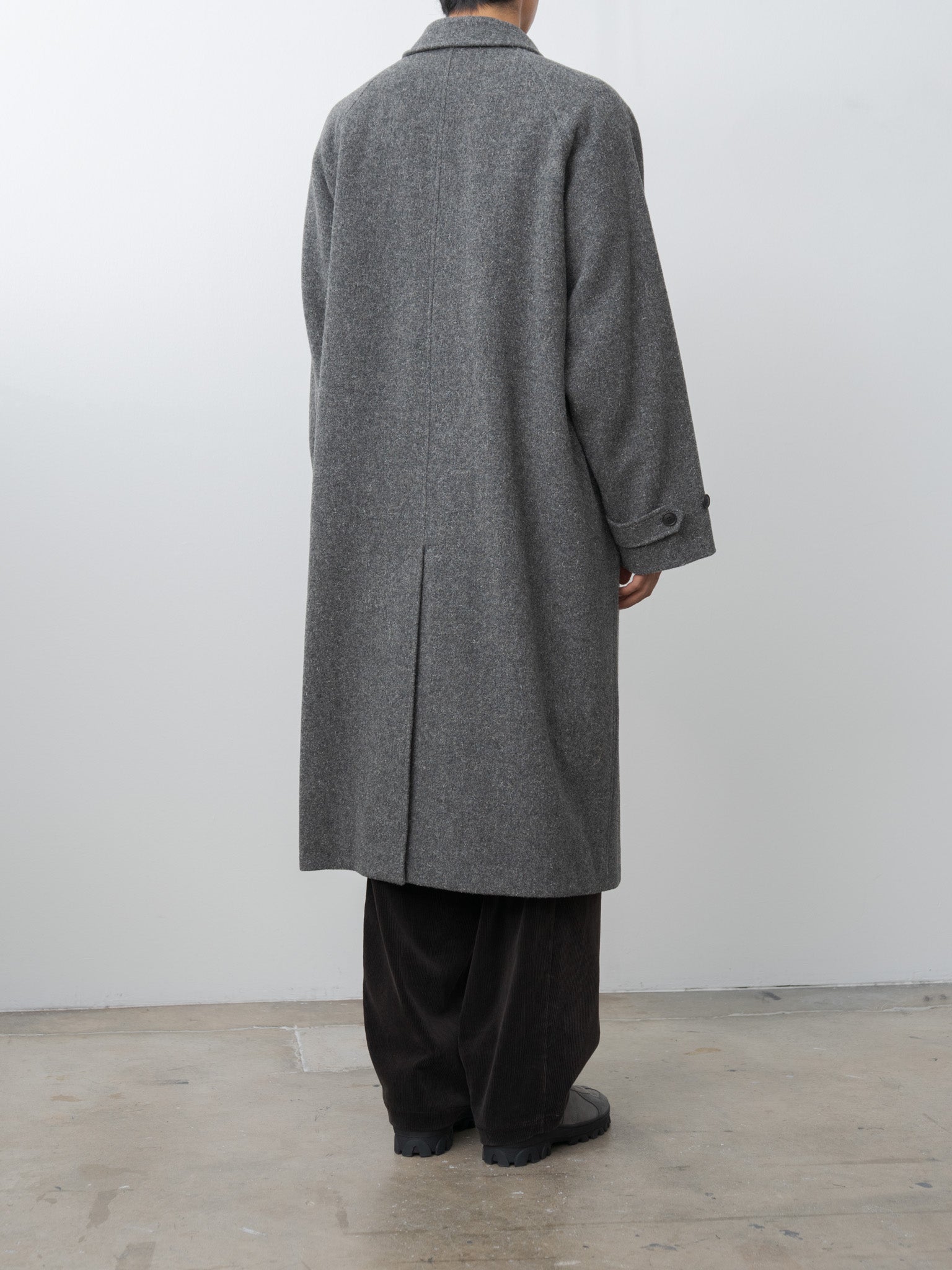 Kemp Melton Wool Bal Collar Coat - Charcoal Gray