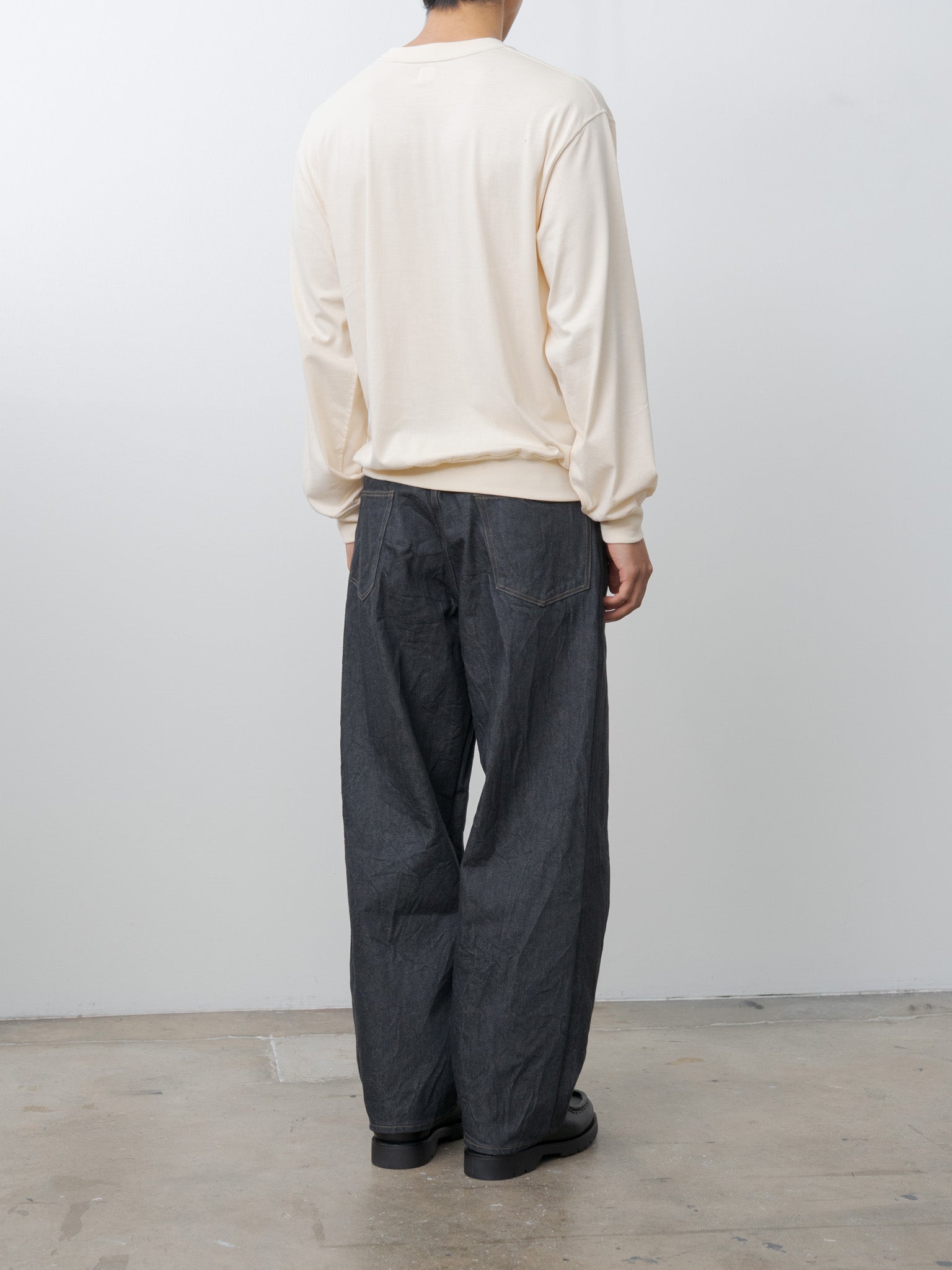 13.5oz Denim Pants Wide - Sulfur Black