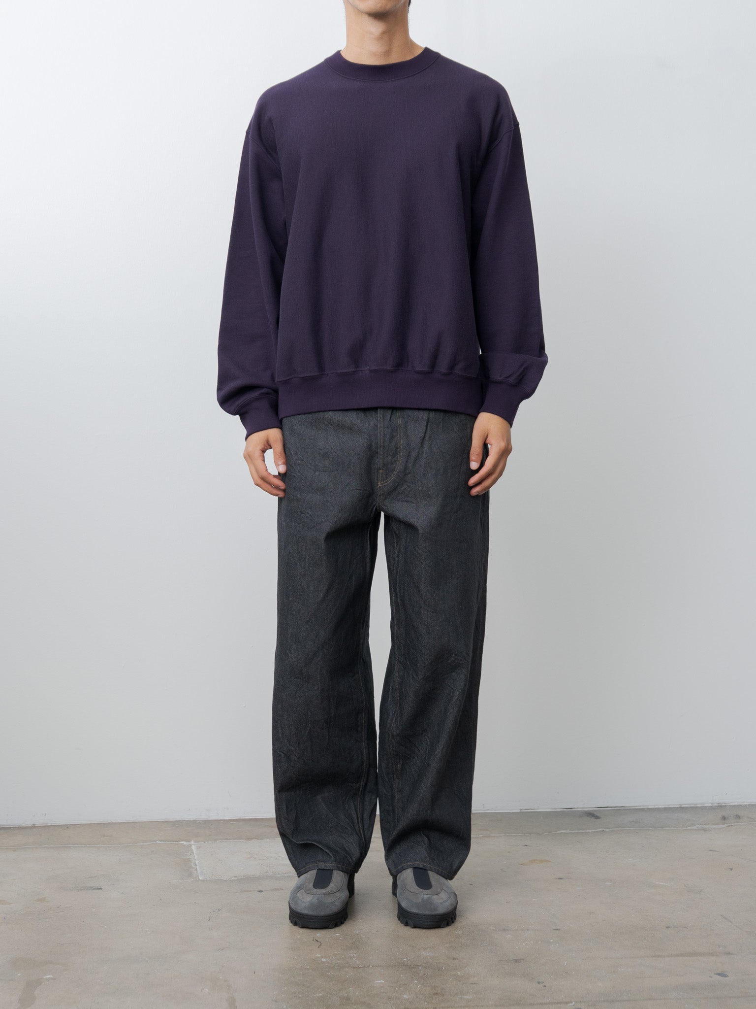 13.5oz Denim Pants Wide - Sulfur Black