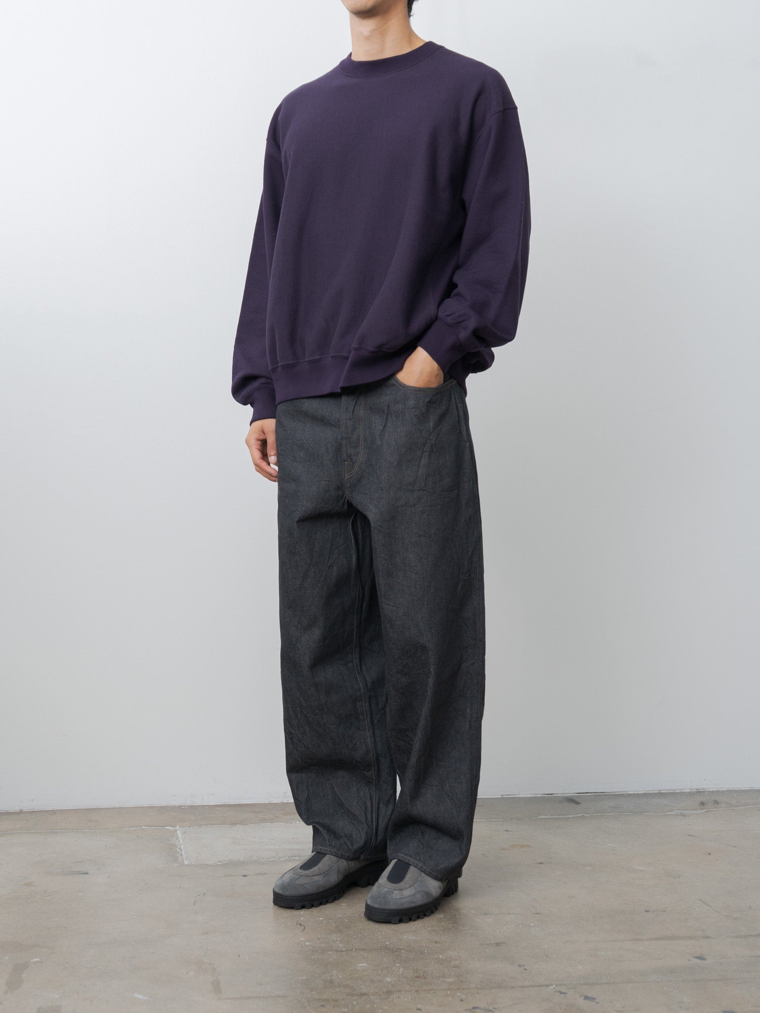 Crewneck Sweat P/O Wide - Dark Purple