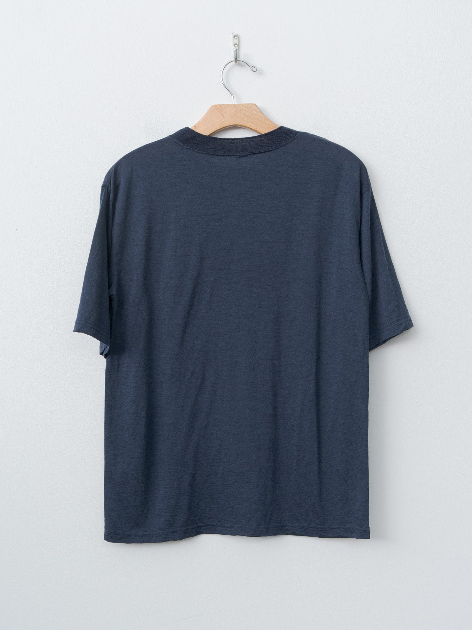 Wool Jersey T-Shirt - Navy