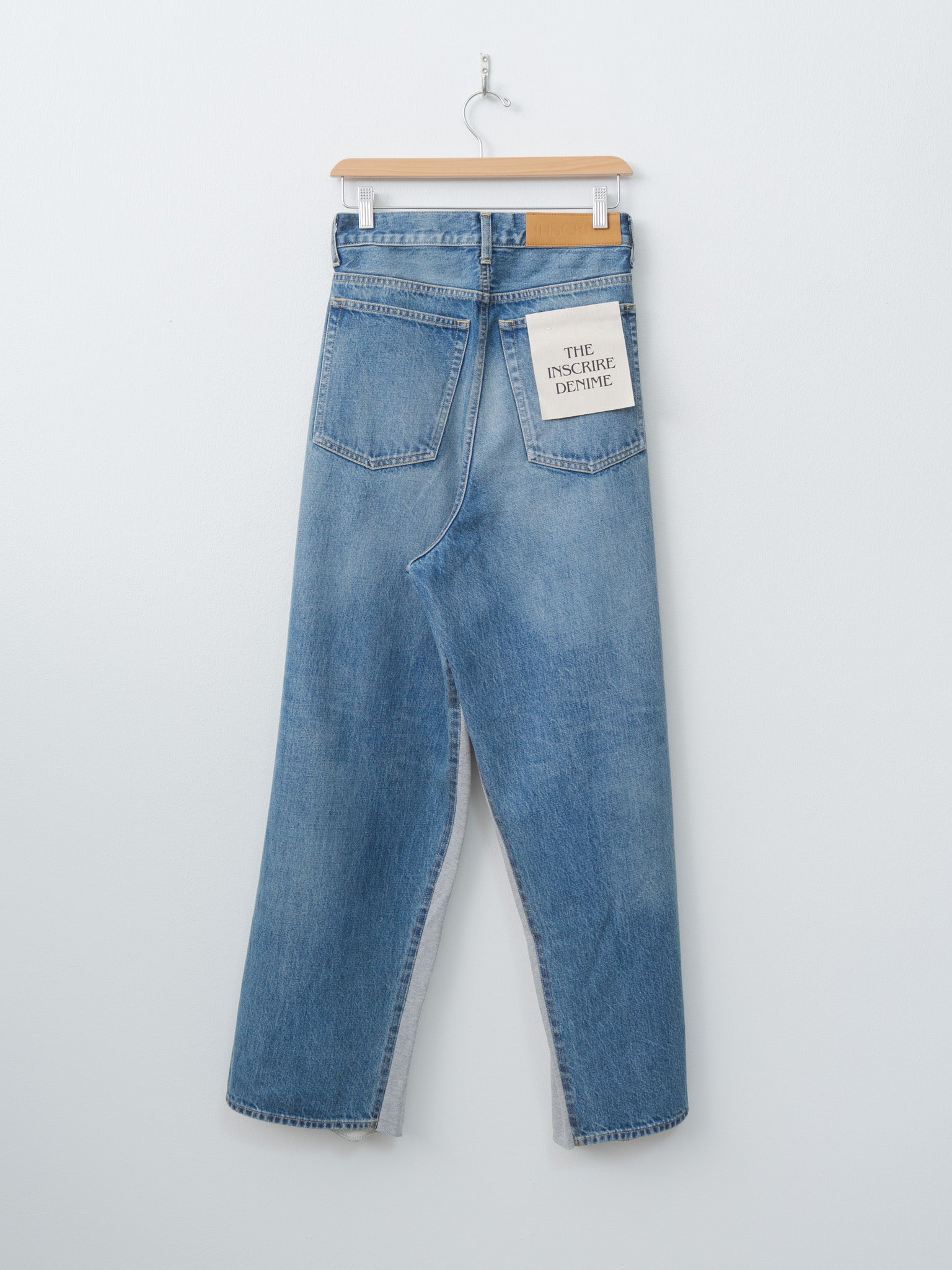 Hybrid Sweat Denim Pants - Blue Used x Light Gray