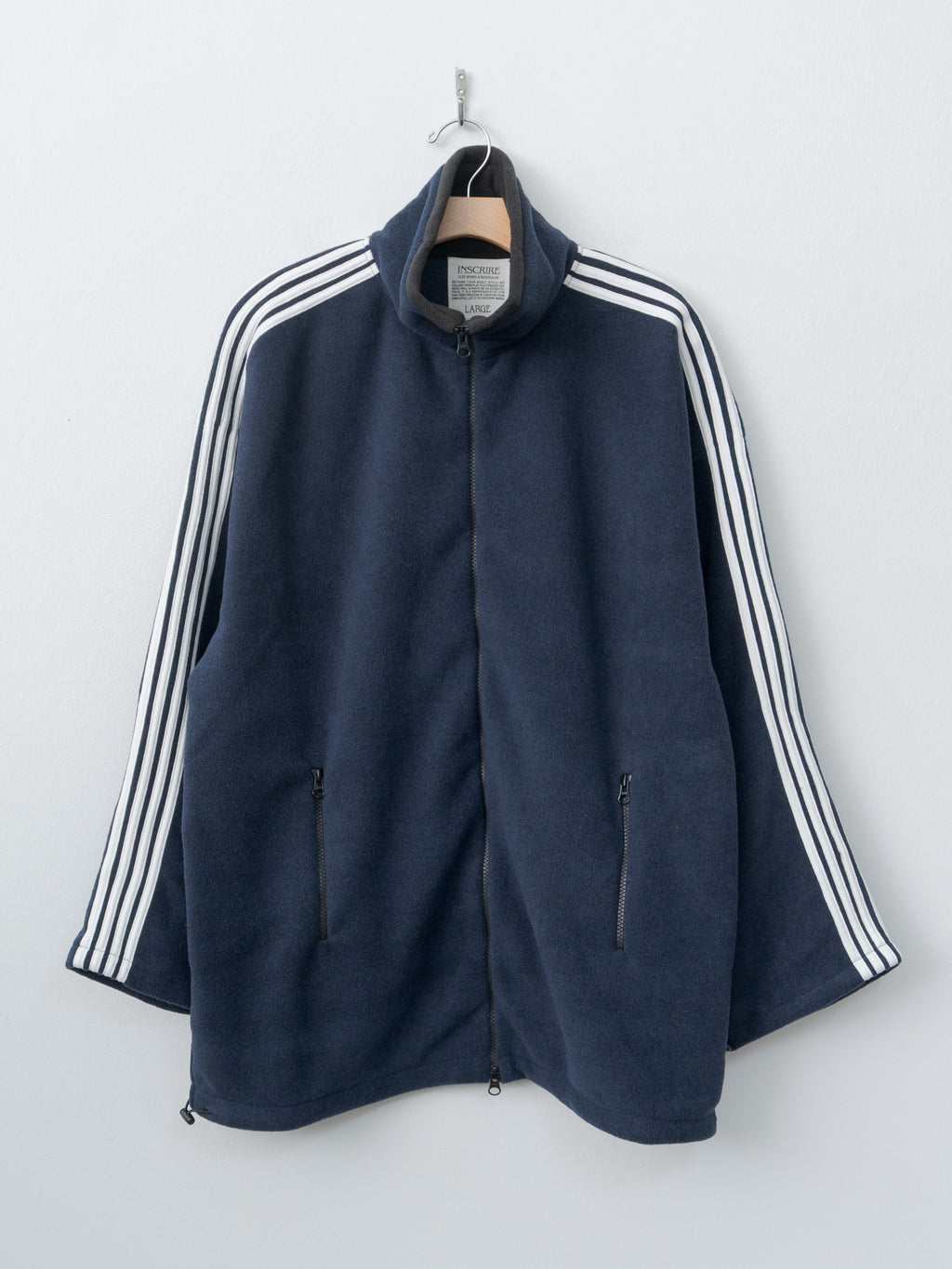 Fleece Loose Fit Track Jacket - Navy