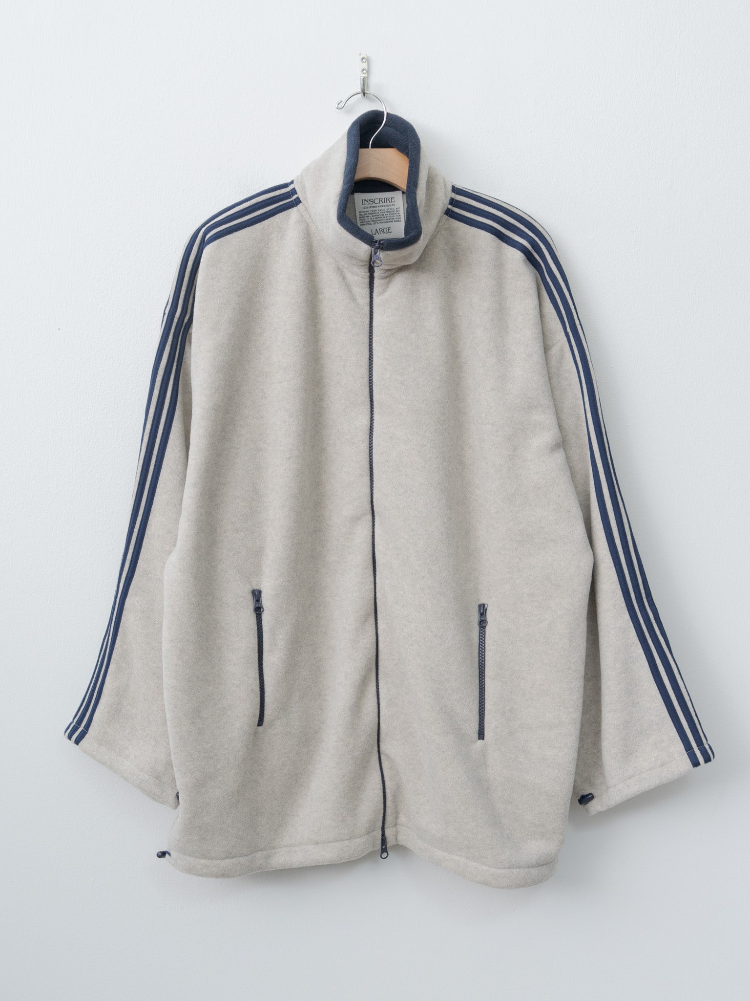 Fleece Loose Fit Track Jacket - Oatmeal