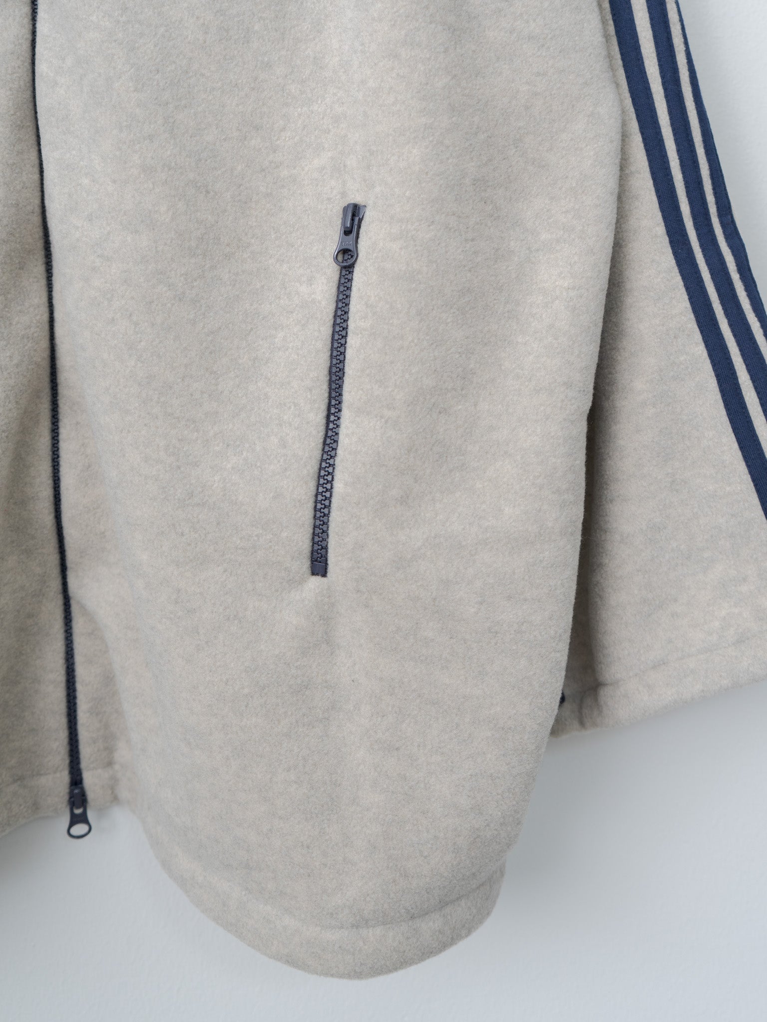 Fleece Loose Fit Track Jacket - Oatmeal
