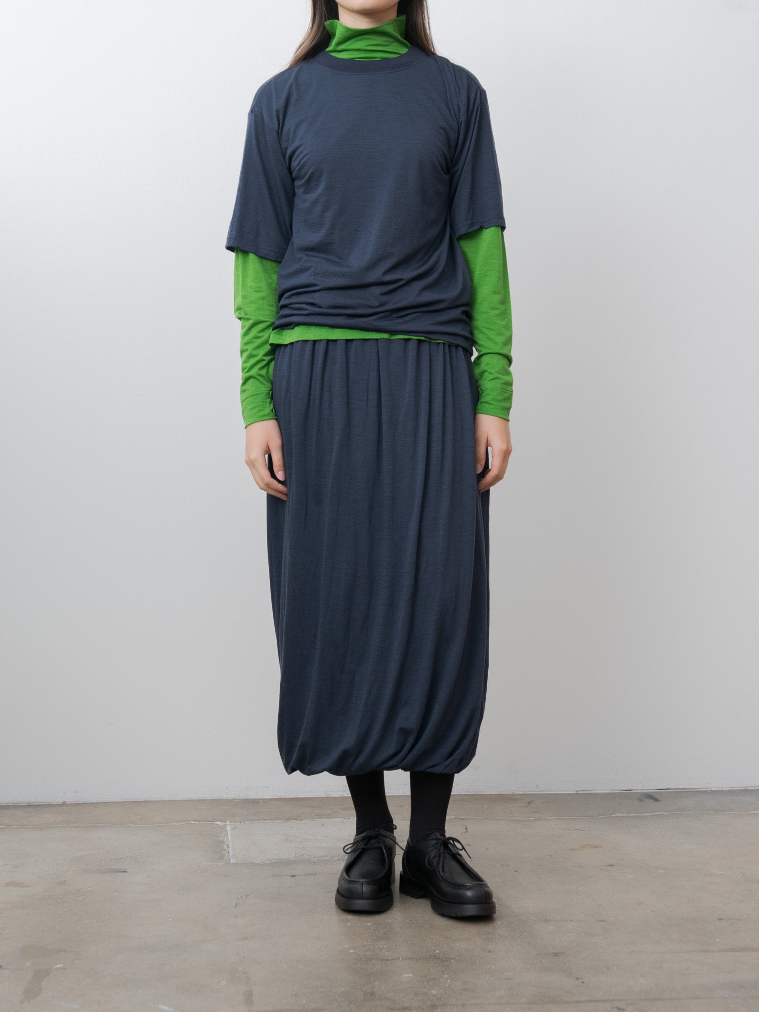 Wool Jersey T-Shirt - Navy