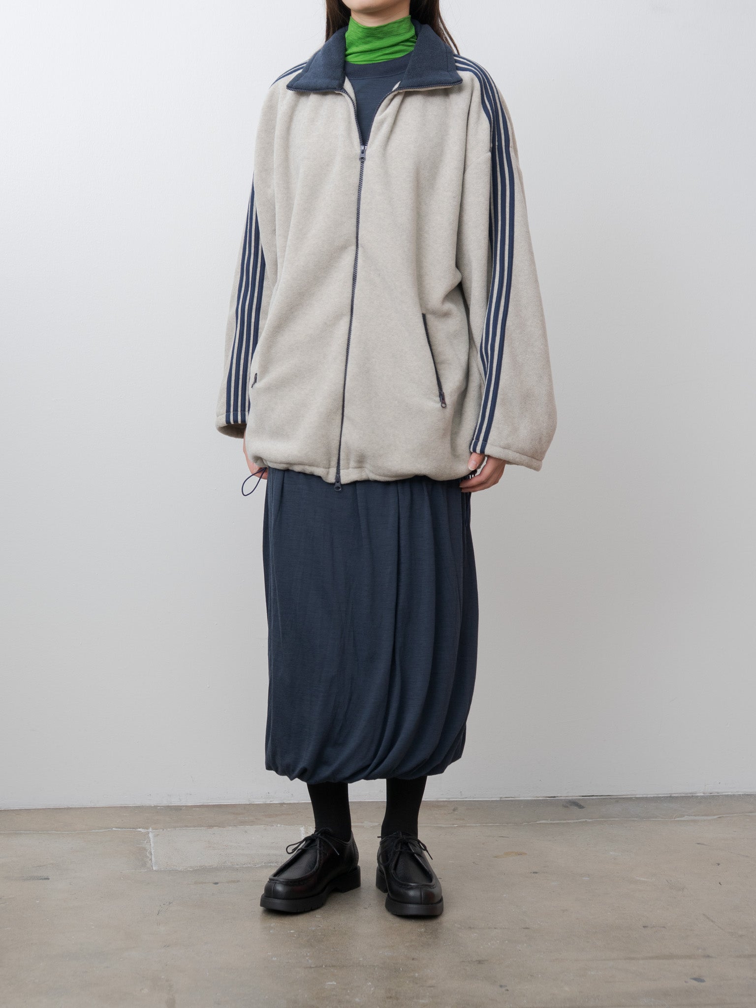 Fleece Loose Fit Track Jacket - Oatmeal