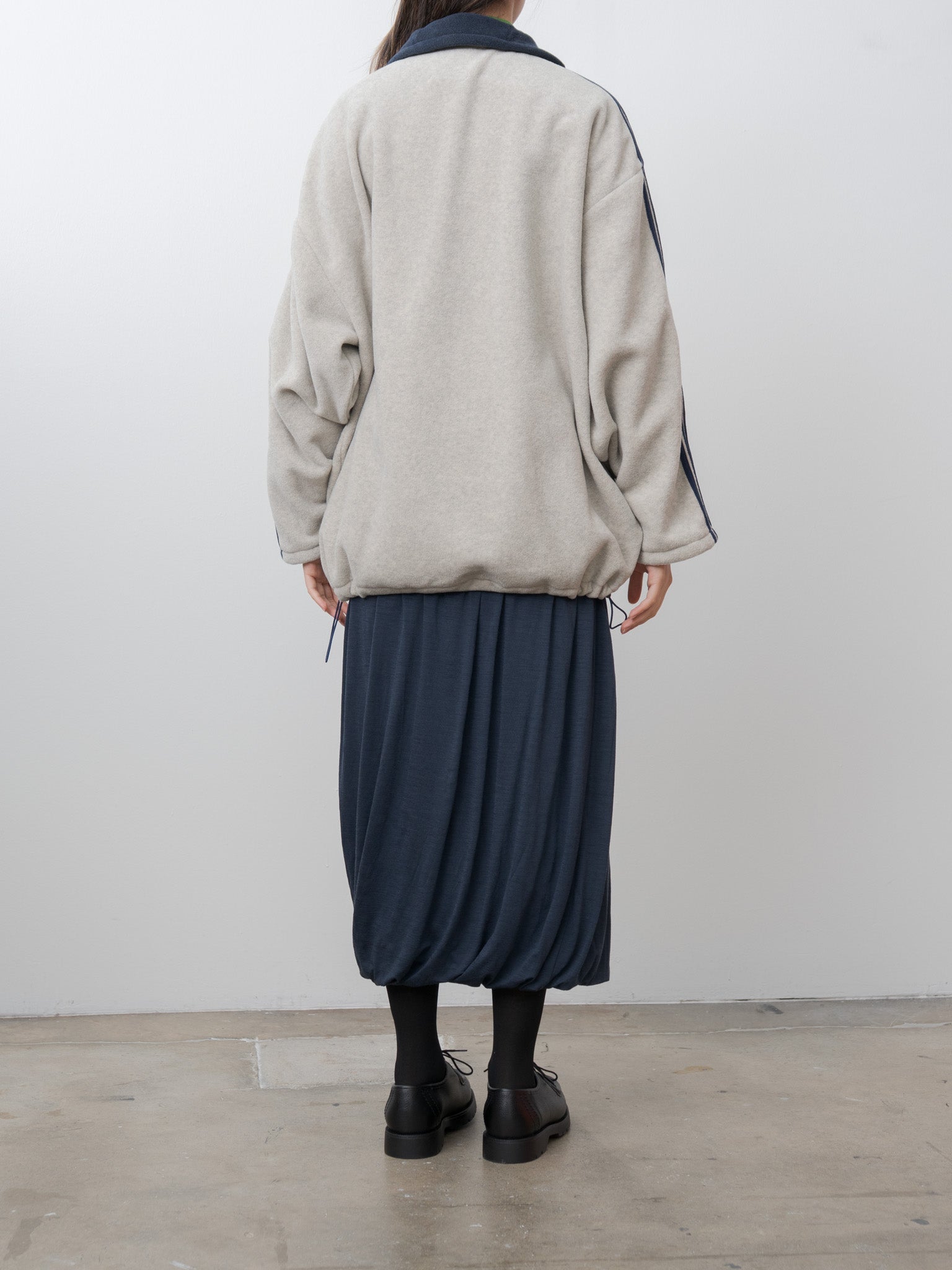 Fleece Loose Fit Track Jacket - Oatmeal