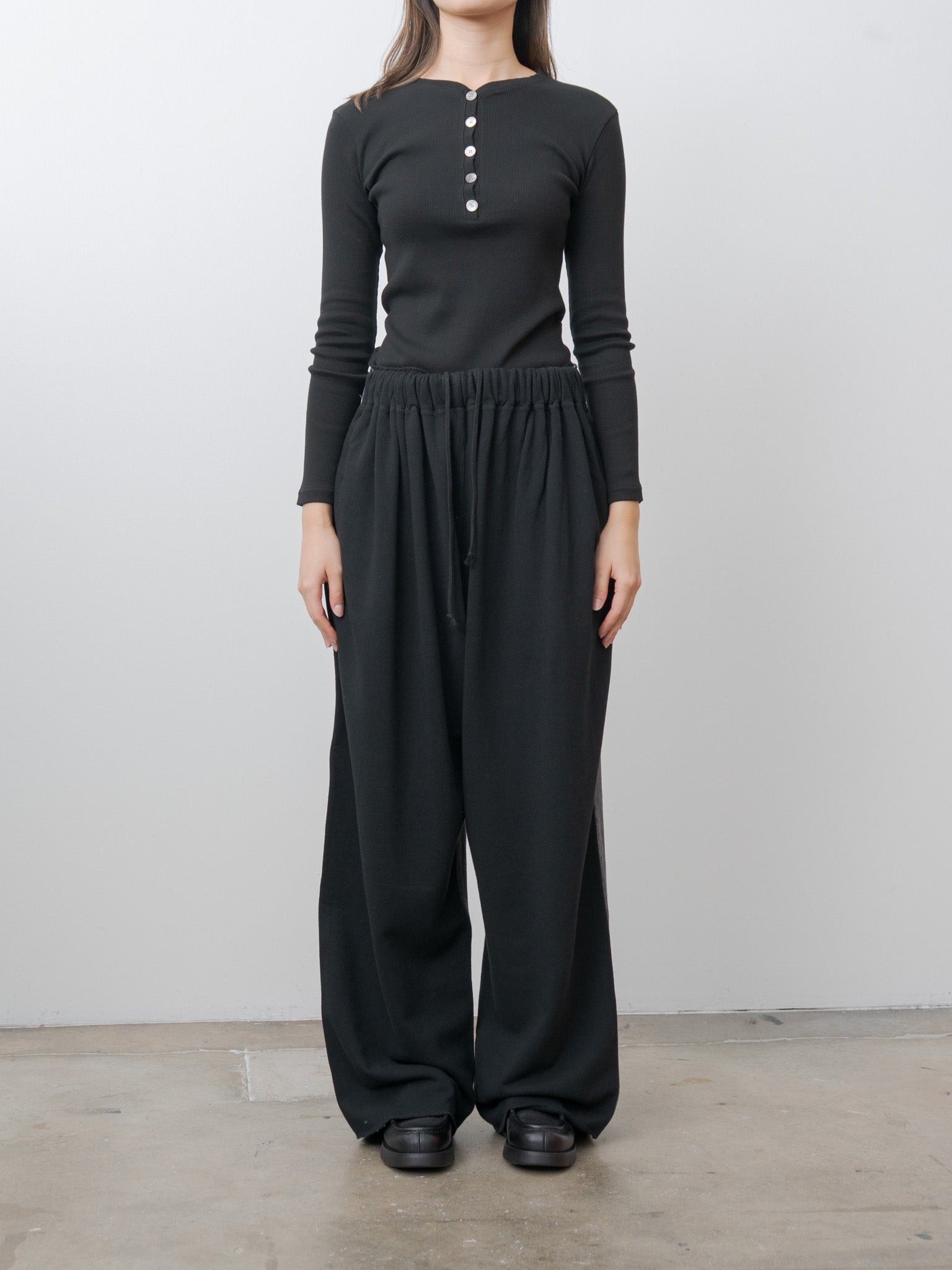 Hybrid Sweat Denim Pants - Black x Black