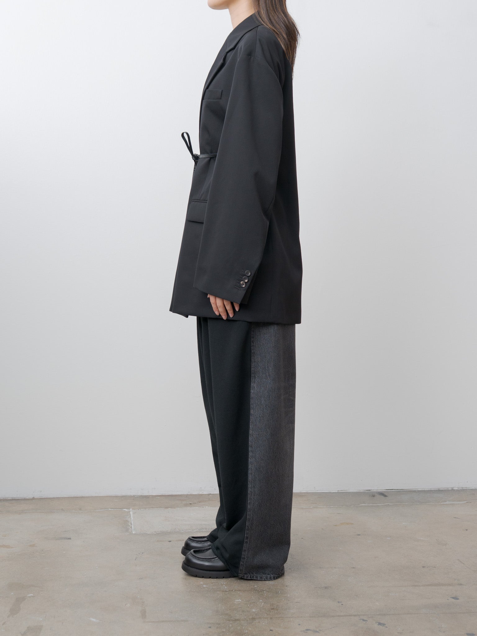 Hybrid Sweat Denim Pants - Black x Black