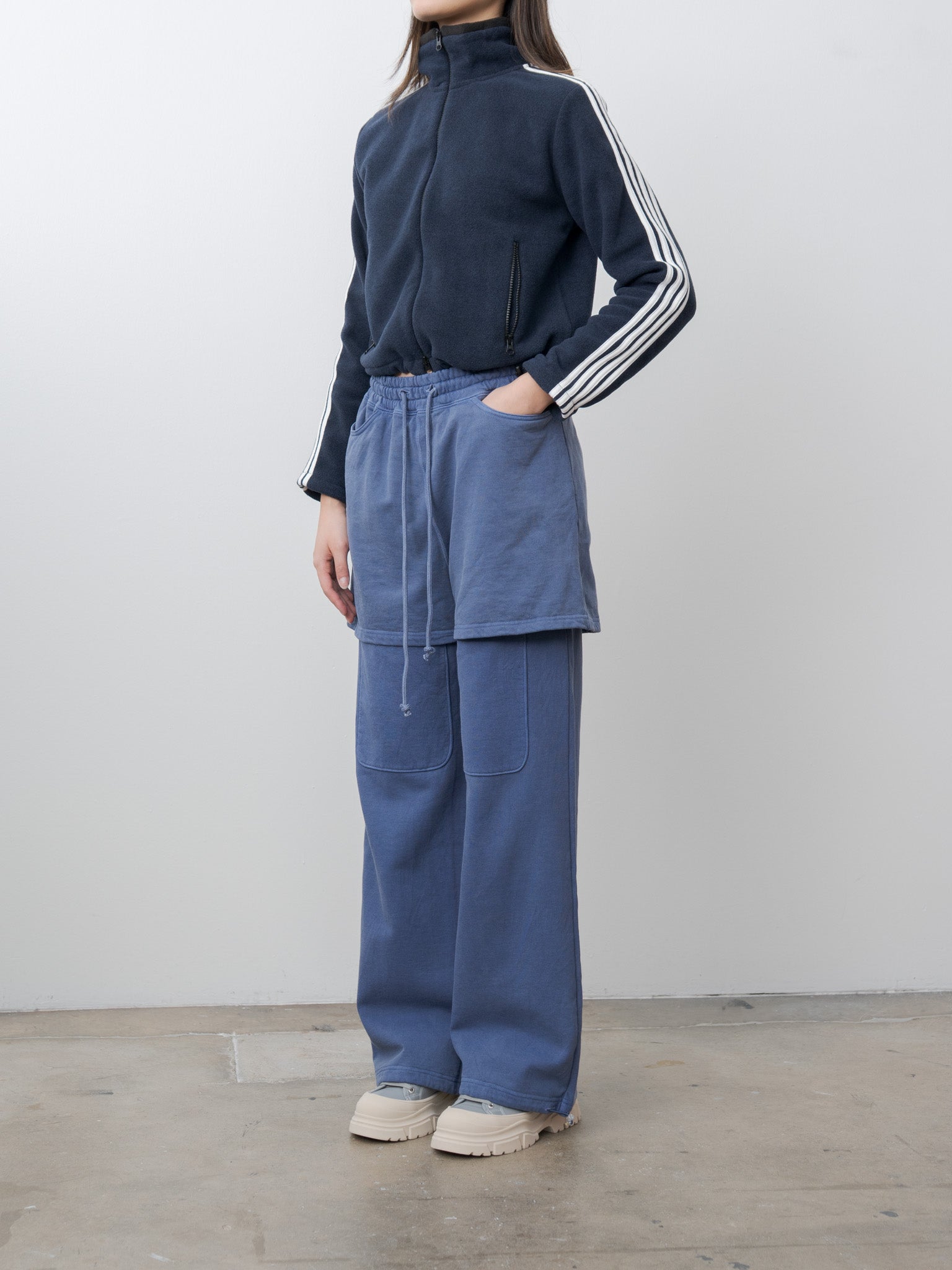 Layered Sweatpants - Light Blue